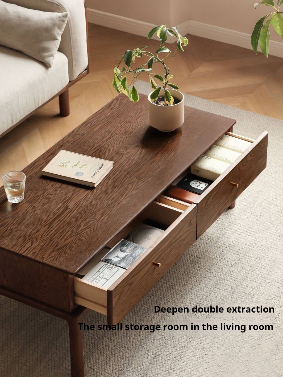 Ash Solid Wood Simple Modern Coffee Table