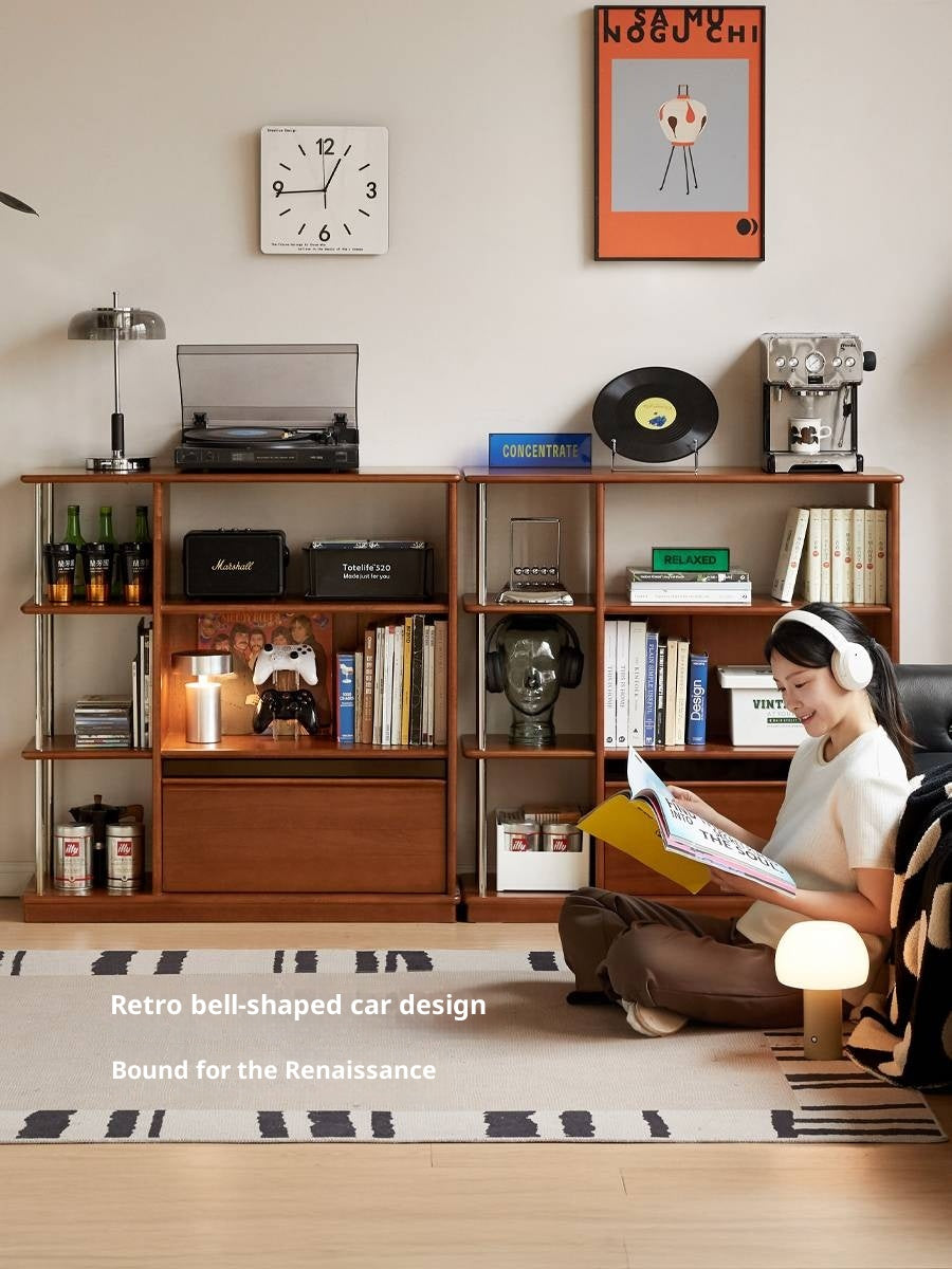 Poplar Solid Wood Bauhaus Style Bookcase