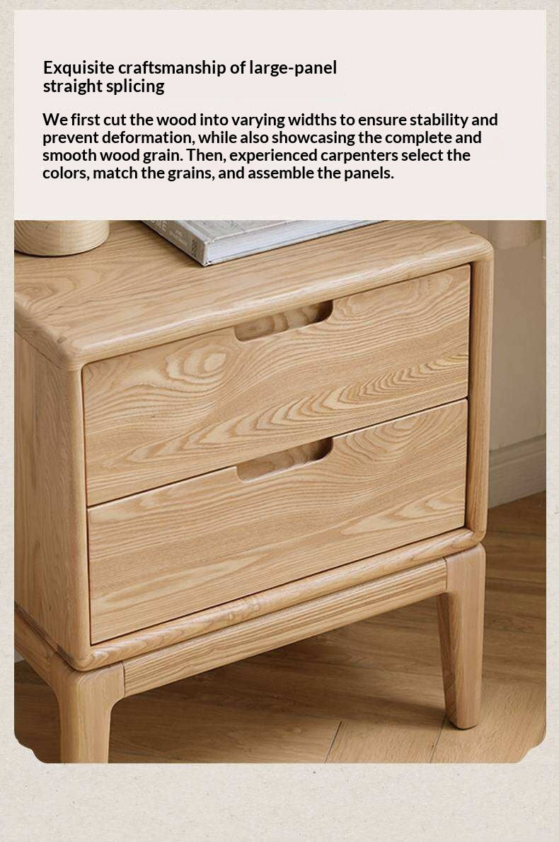Ash Solid Wood Modern Nordic Style Nightstand