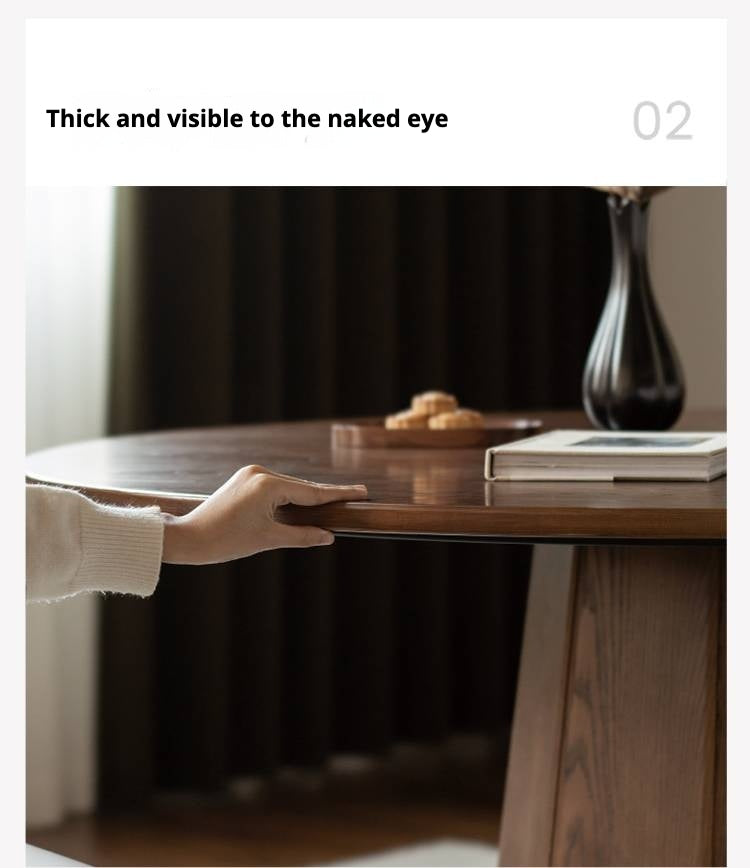 Ash, Black Walnut Solid Wood Modern Large Dining Table