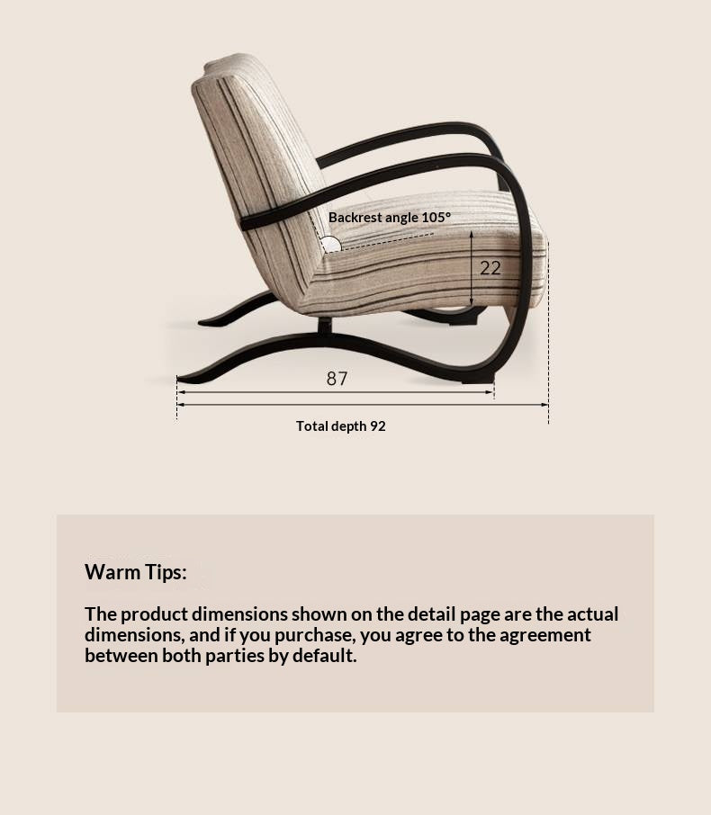 Ash Solid Wood Mid-Century Modern Rocking Accent Chair with Bentwood Frame