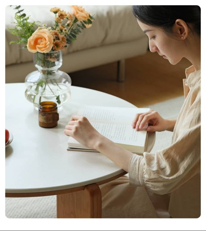 Cherry Solid Wood Slab Coffee Table