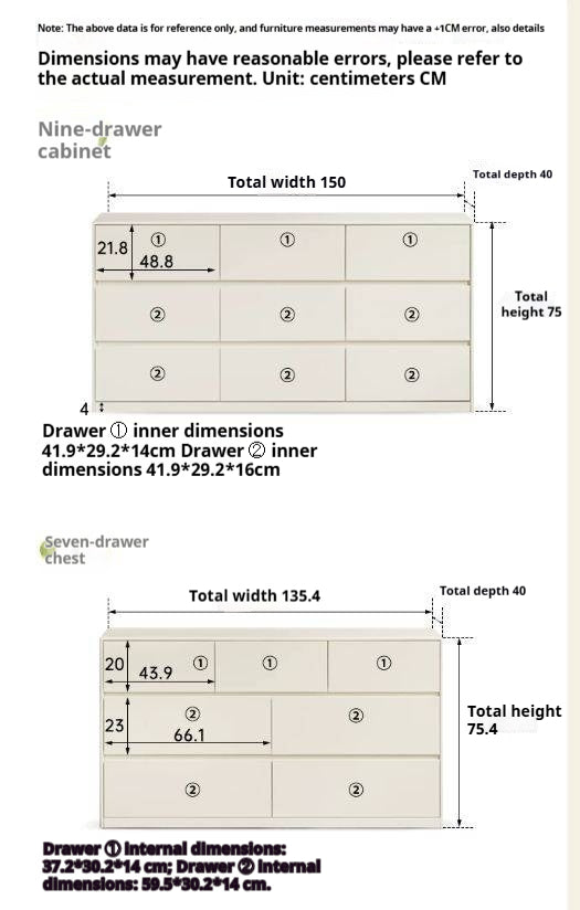 Solid Rubberwood Cream Style Chest of Drawers