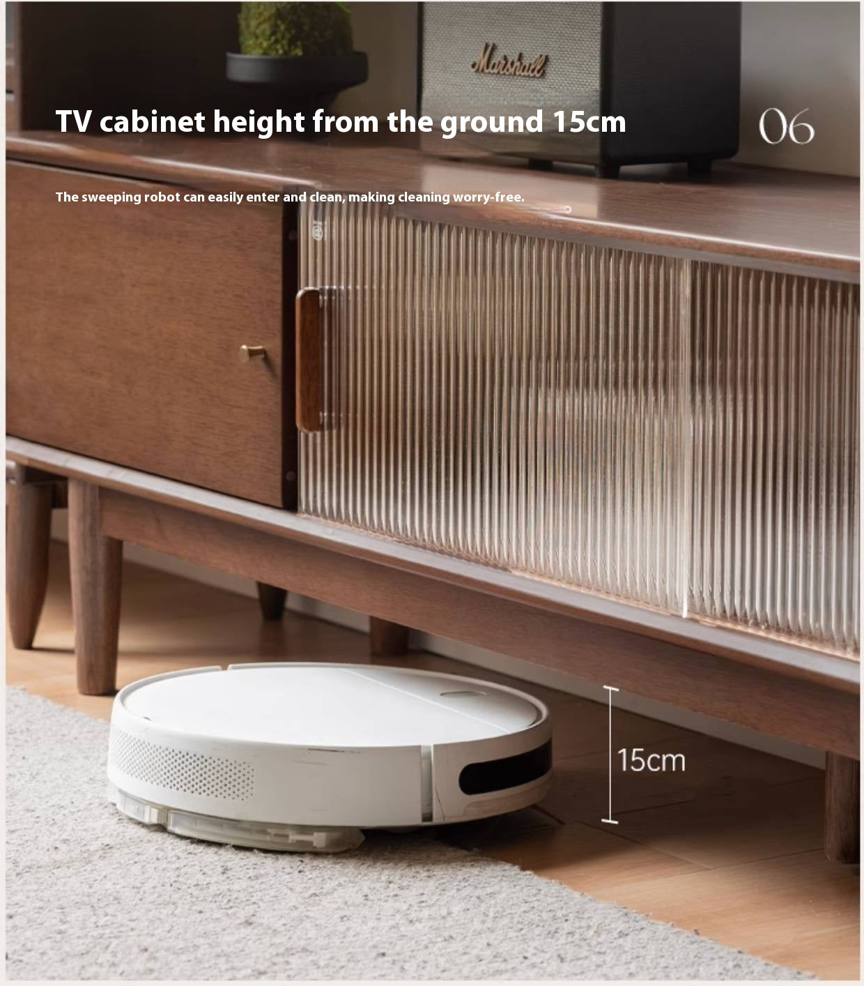 Sandalwood Solid Wood Modern TV Stand