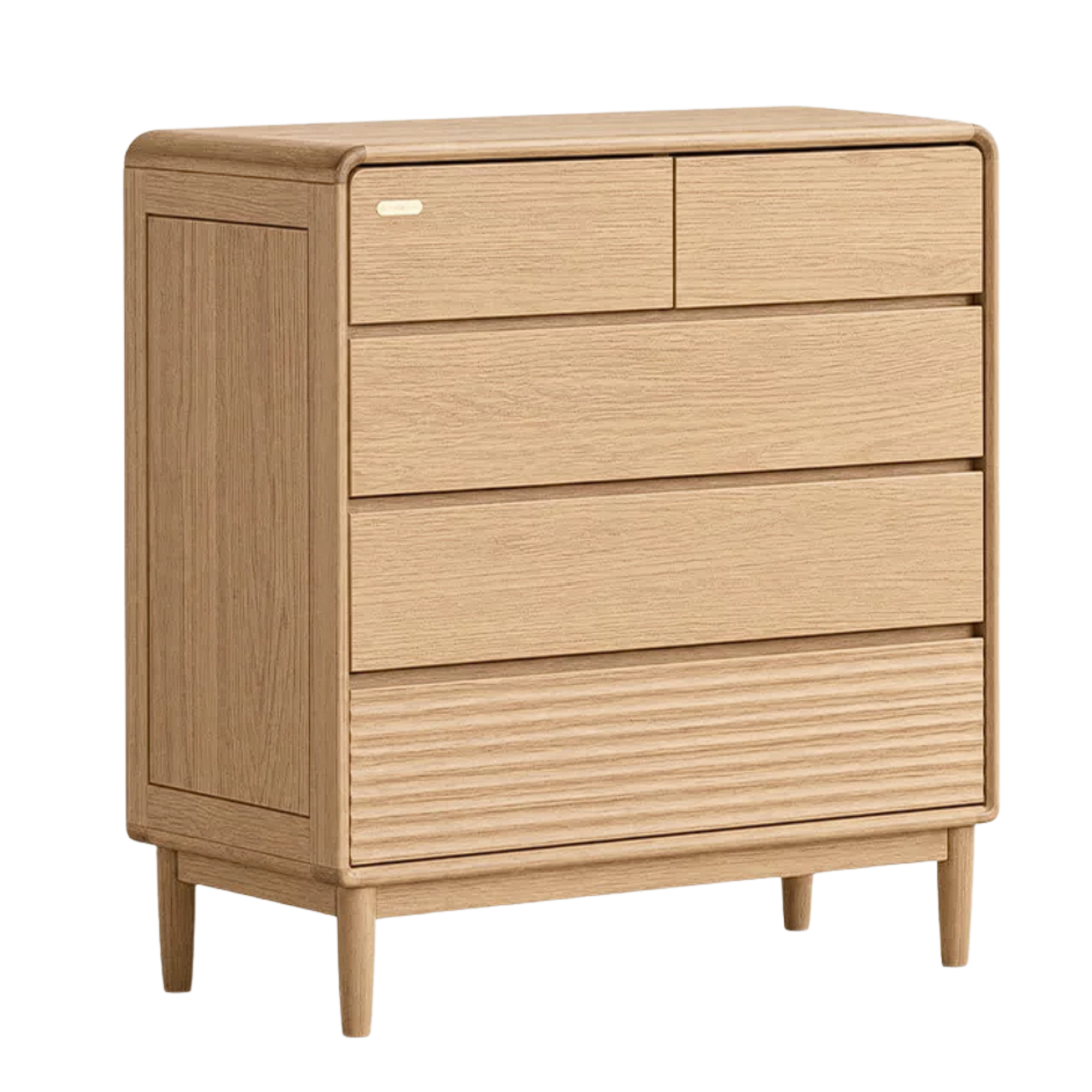 Ash Solid Wood Chest of Drawers with Modern Minimalist Design