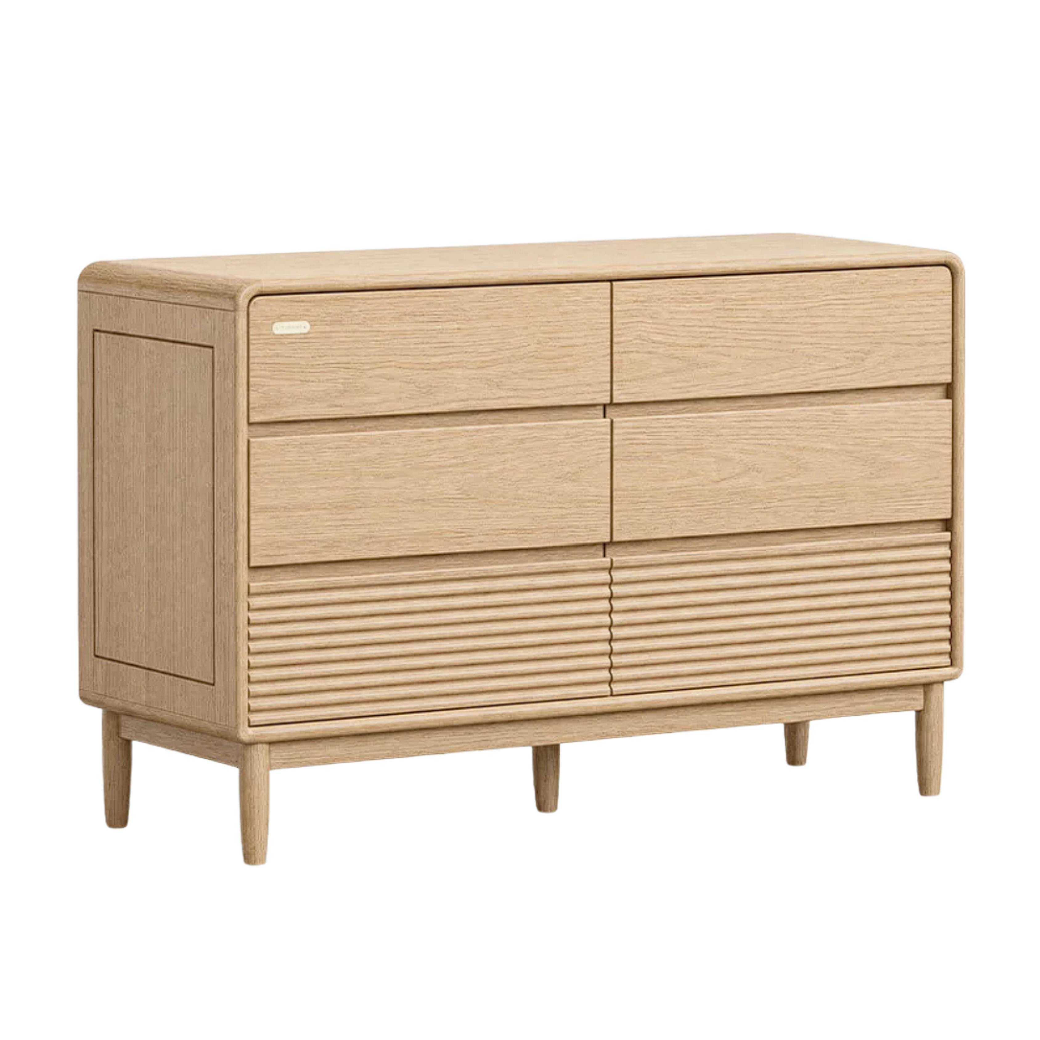 Ash Solid Wood Chest of Drawers with Modern Minimalist Design