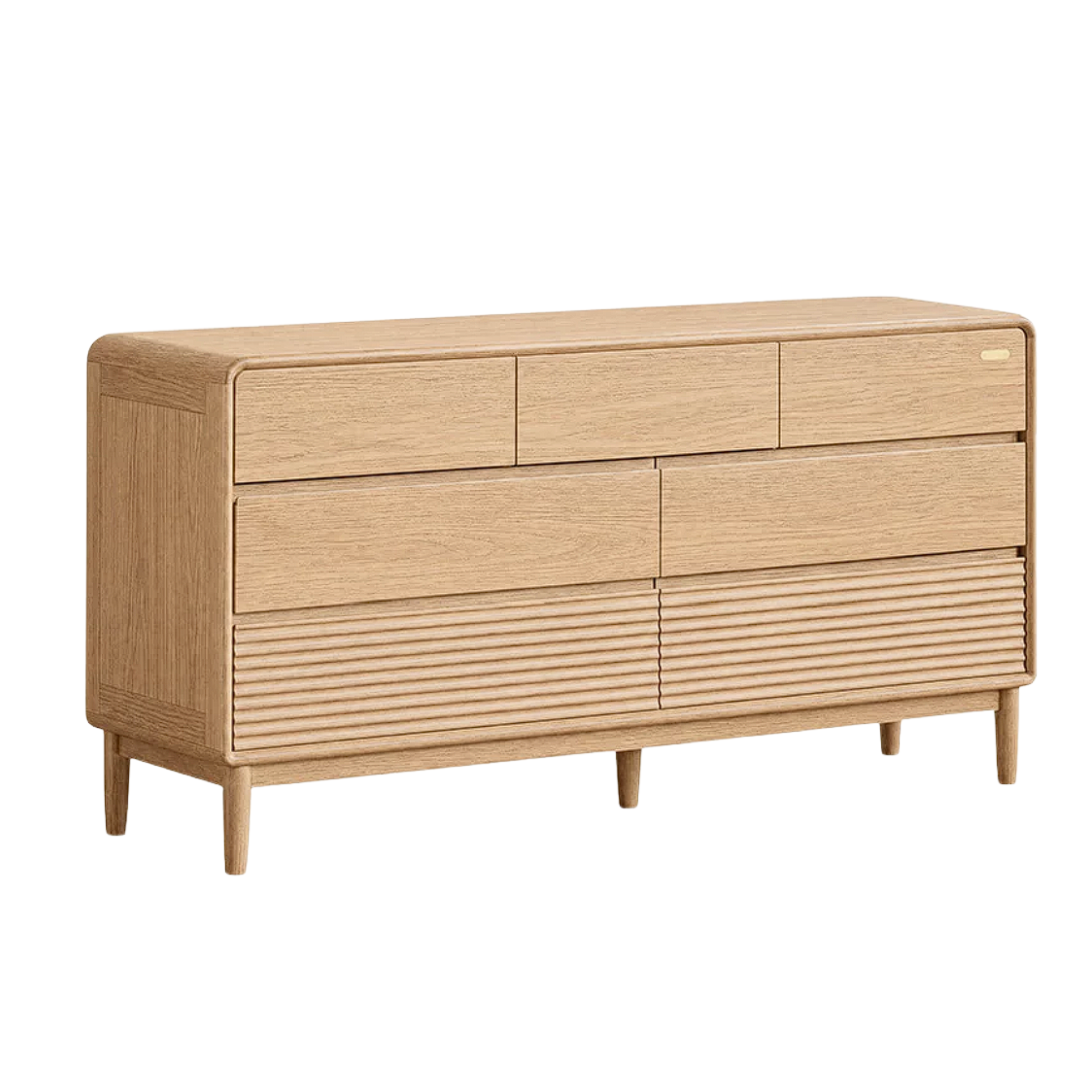 Ash Solid Wood Chest of Drawers with Modern Minimalist Design