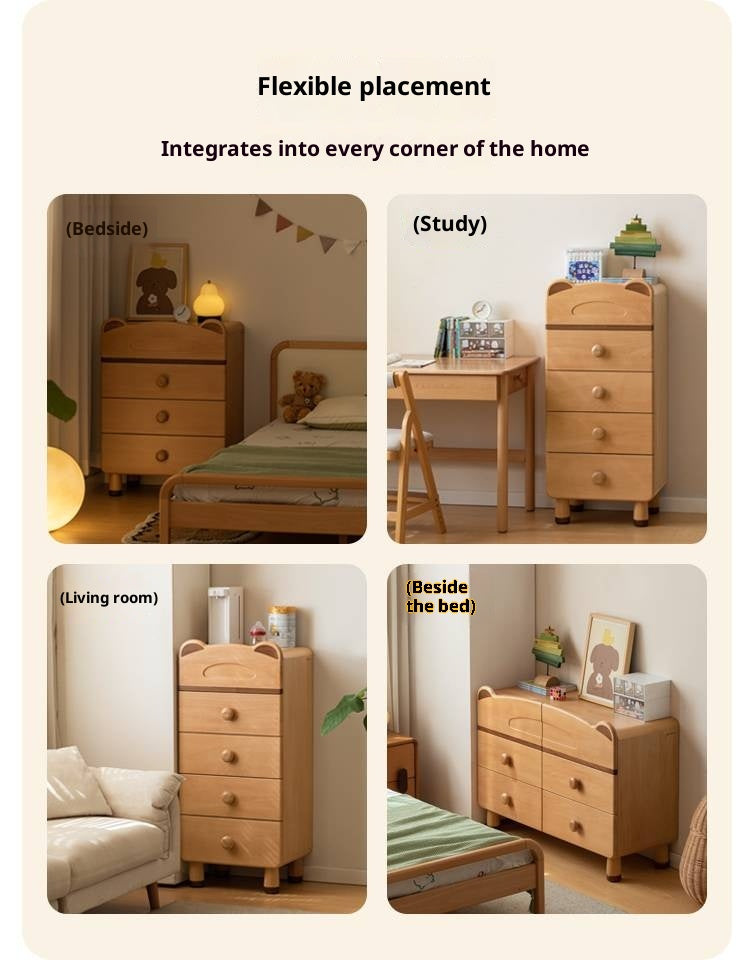 Beech Solid Wood Childrens Drawer