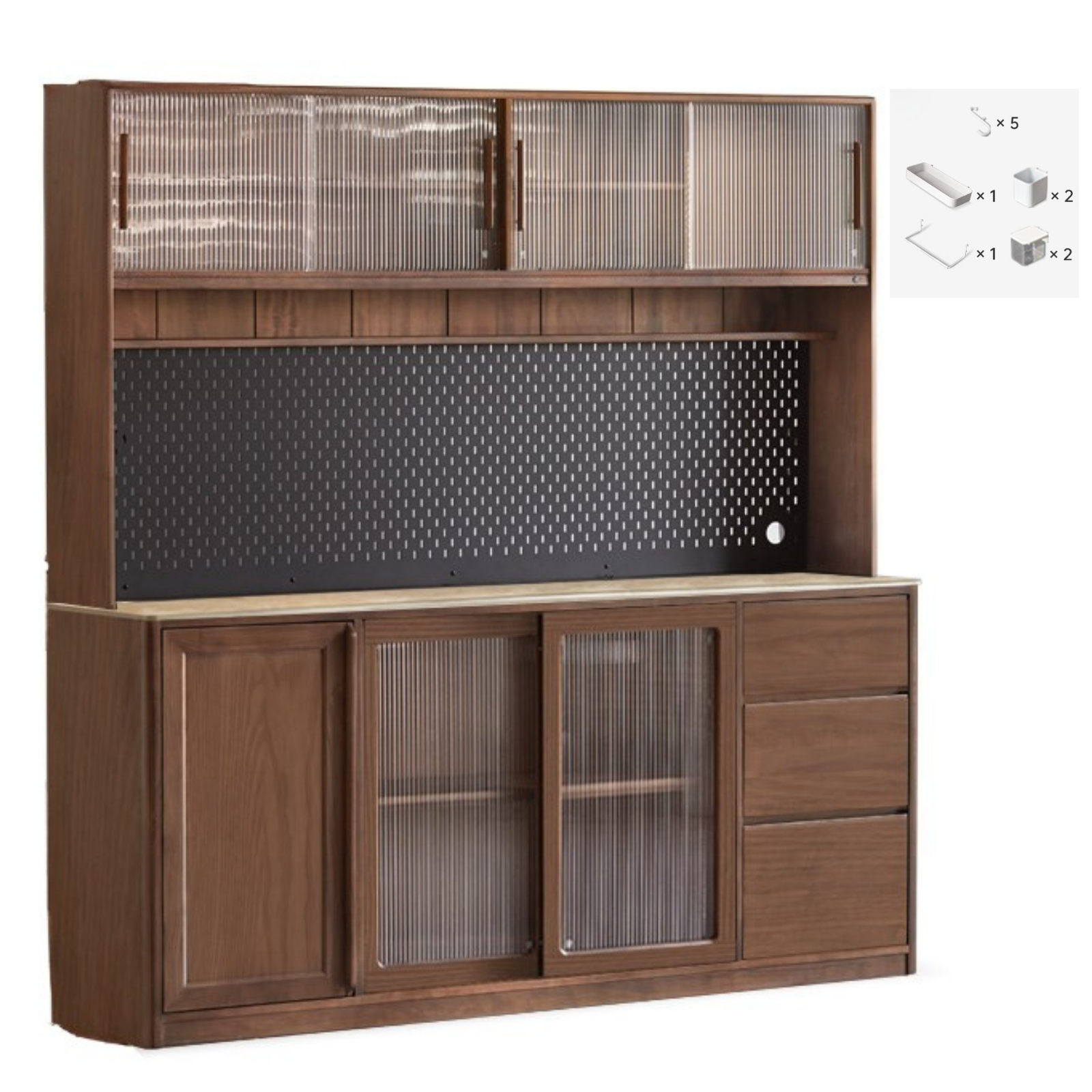 Sandalwood, Ash, White Ash Solid Wood Rock Board Modern Sideboard