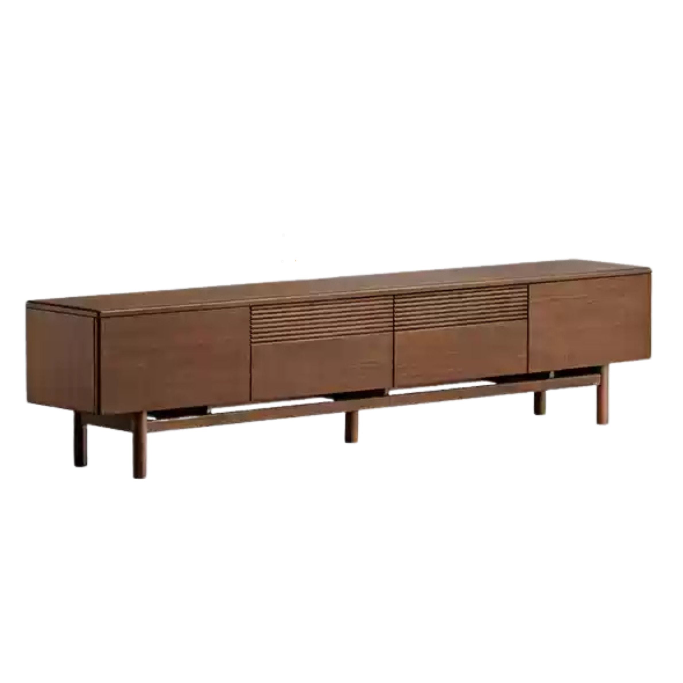 Black Walnut, Oak Solid Wood Floor TV Cabinet.