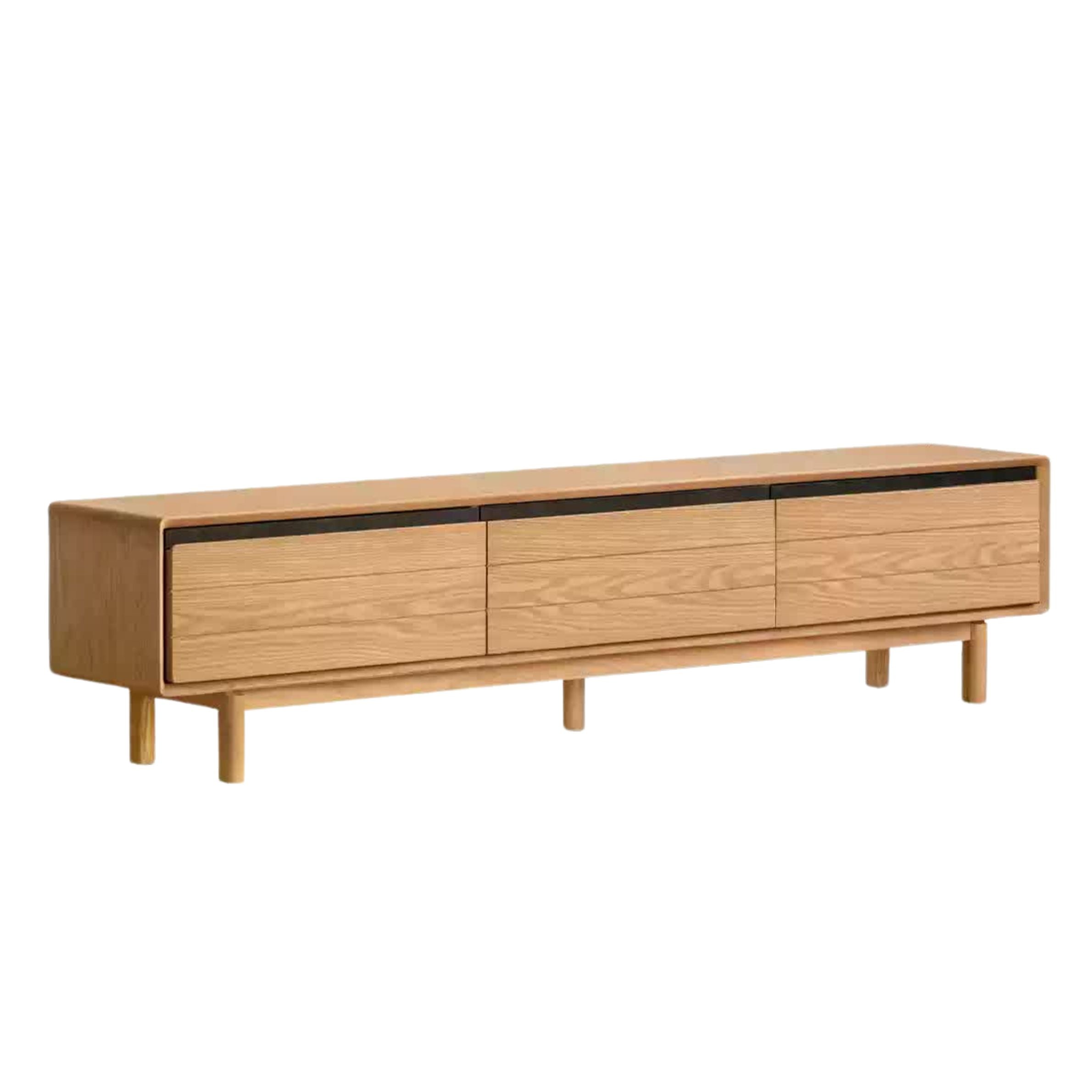 Oak Solid Wood Modern TV Cabinet.