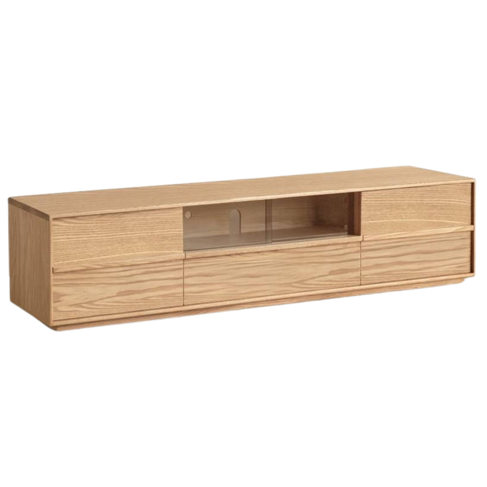 Ash Solid Wood Wabi-Sabi Style TV Cabinet