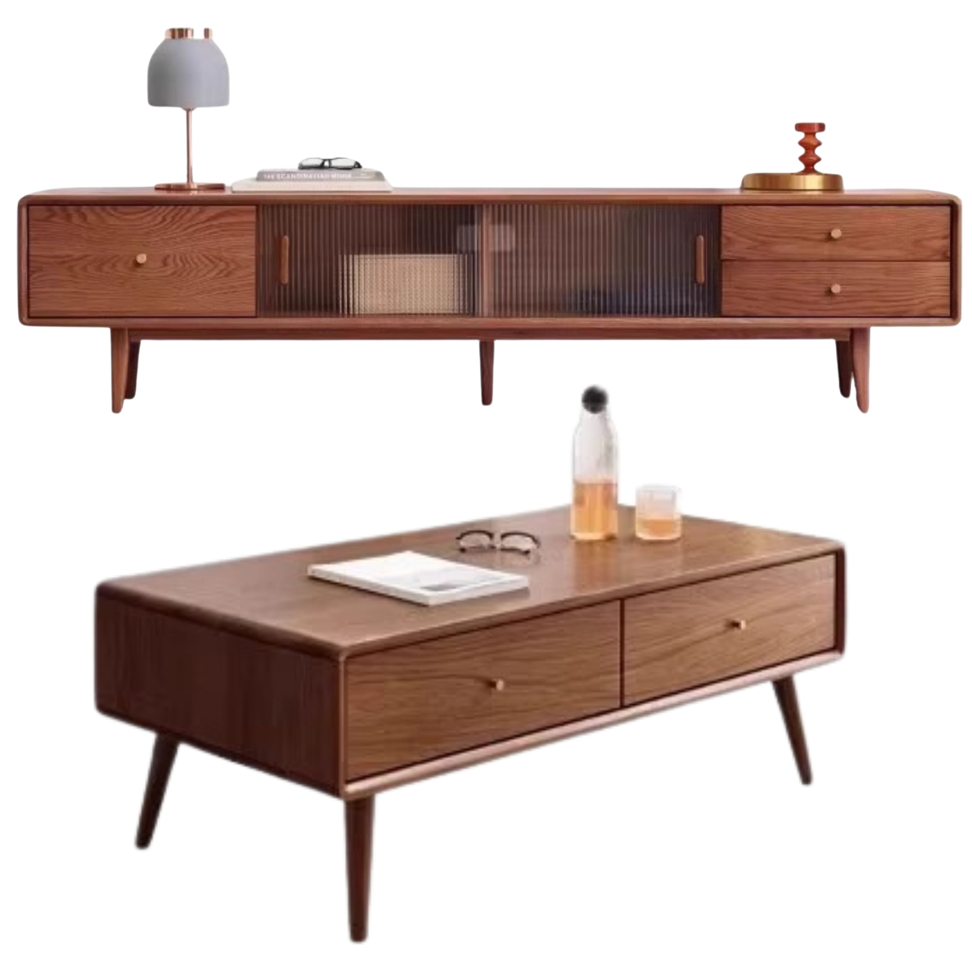Oak Solid Wood Nordic Modern TV Stand