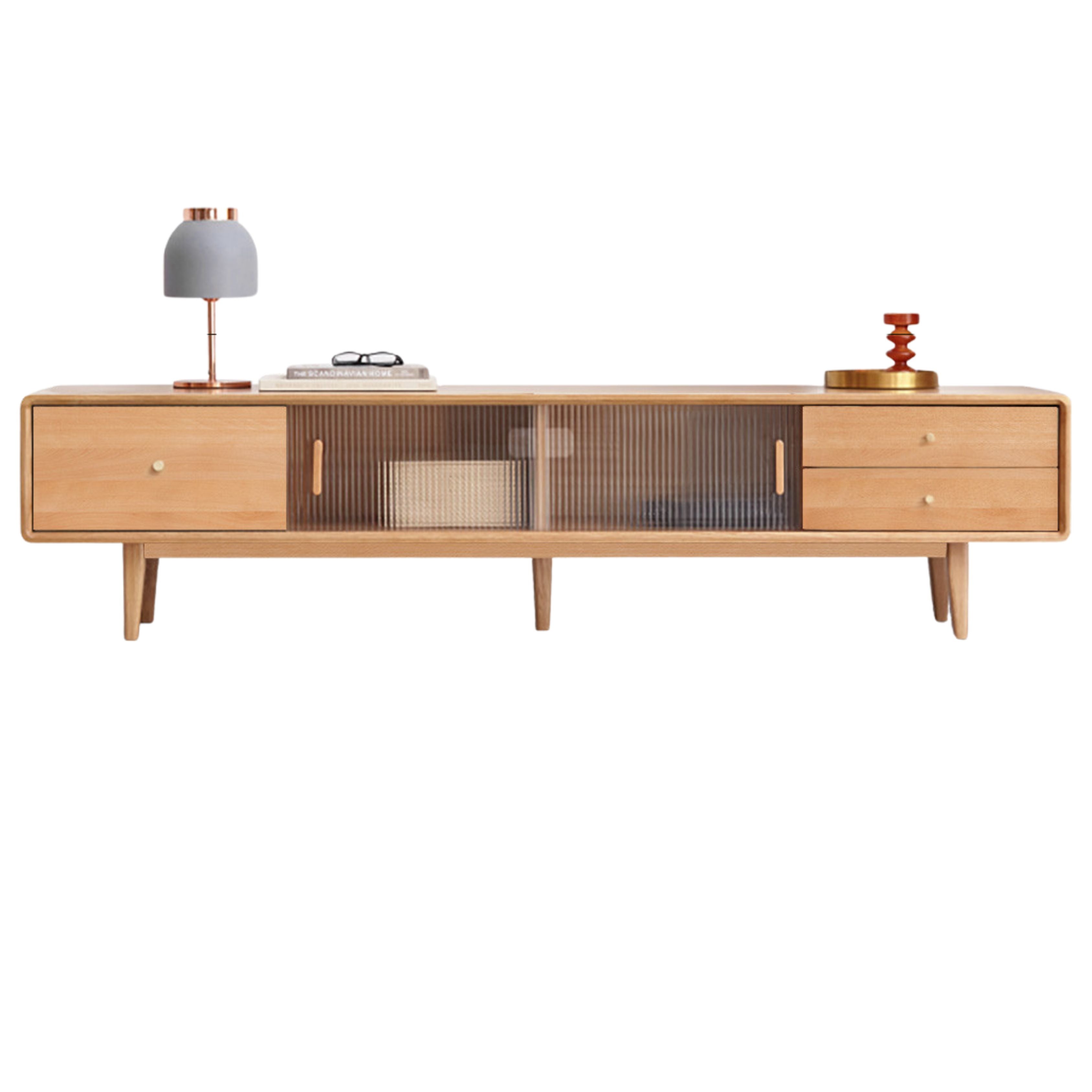 Oak Solid Wood Nordic Modern TV Stand