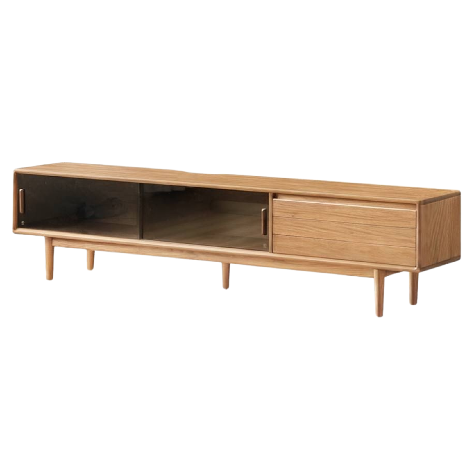 Oak Solid Wood Modern TV Cabinet