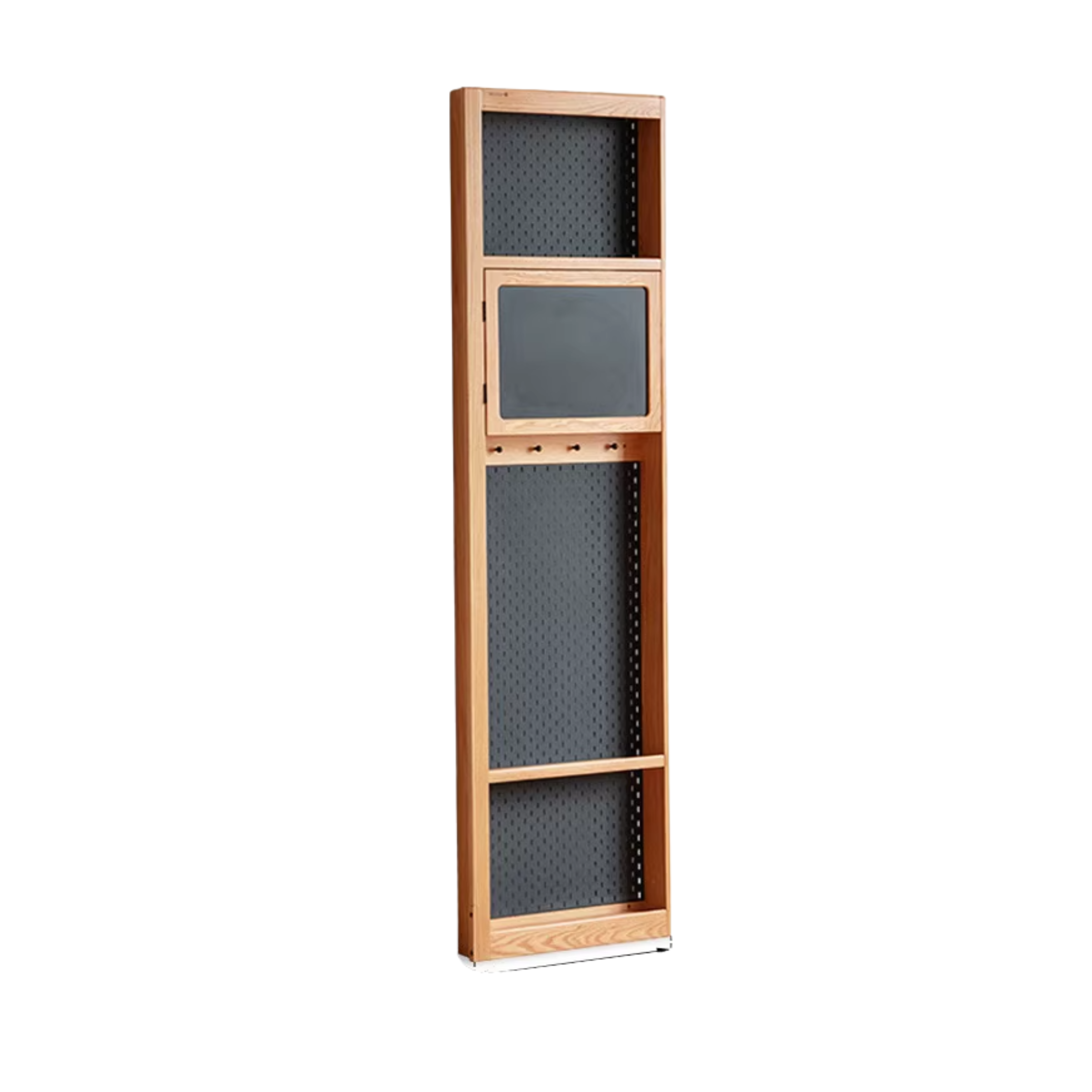 Cherry, Poplar Solid Wood Medieval Style Corner Cabinet.