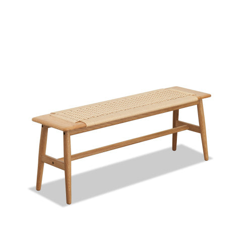 Oak solid wood Corded Bench