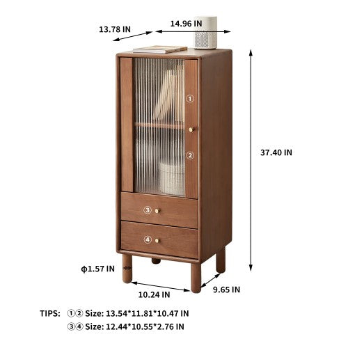 Oak, Ash Solid Wood Side Cabinet