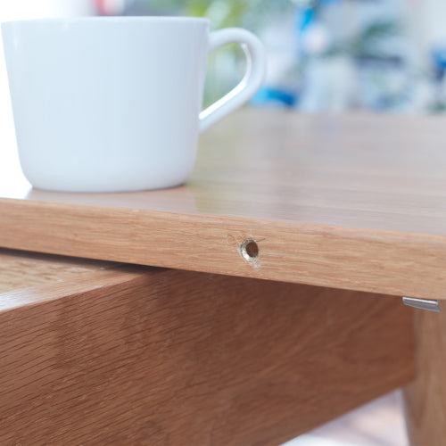 Oak Solid Wood Retractable Folding Dining Table