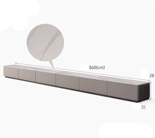 Rock slab TV stand Poplar solid wood*