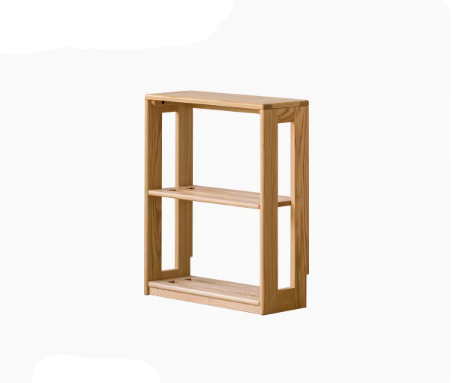 Beech, Oak Solid Wood Floor-To-Ceiling Bookshelf, Toy Storage
