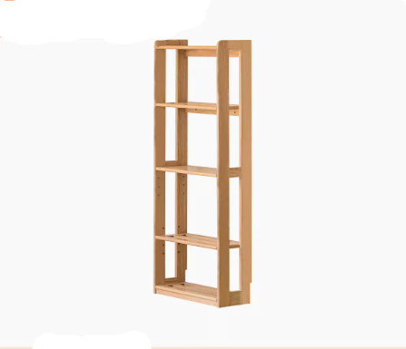 Beech, Oak Solid Wood Floor-To-Ceiling Bookshelf, Toy Storage