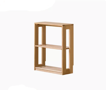 Beech, Oak Solid Wood Floor-To-Ceiling Bookshelf, Toy Storage