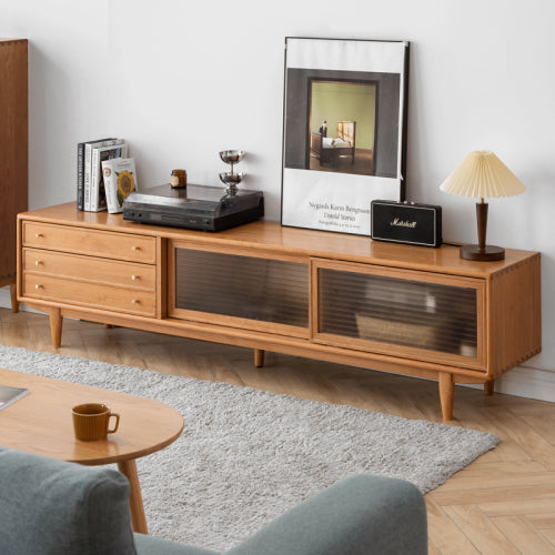 Cherry Solid Wood TV Cabinet