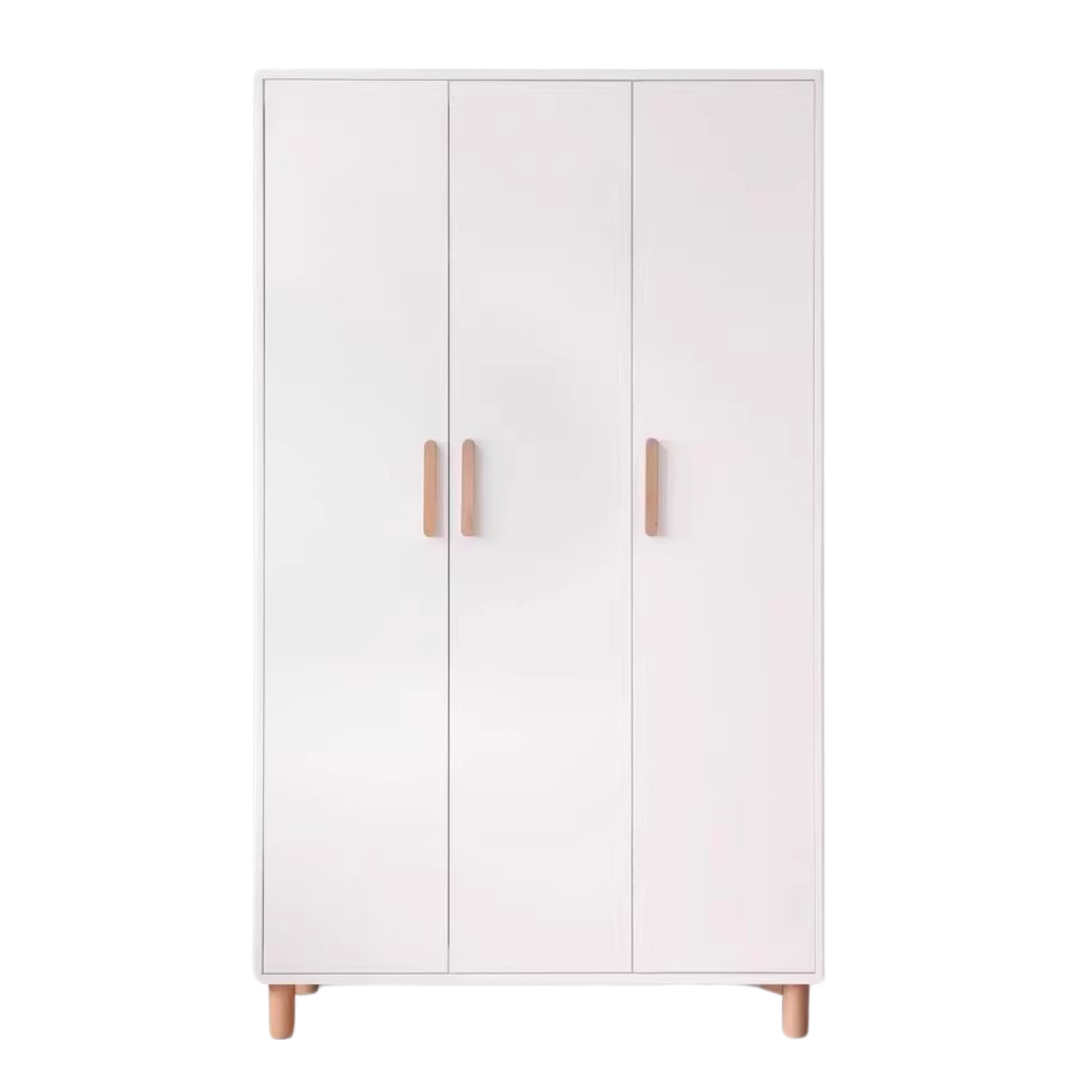 Pine Solid Wood Wardrobe Cream Style.