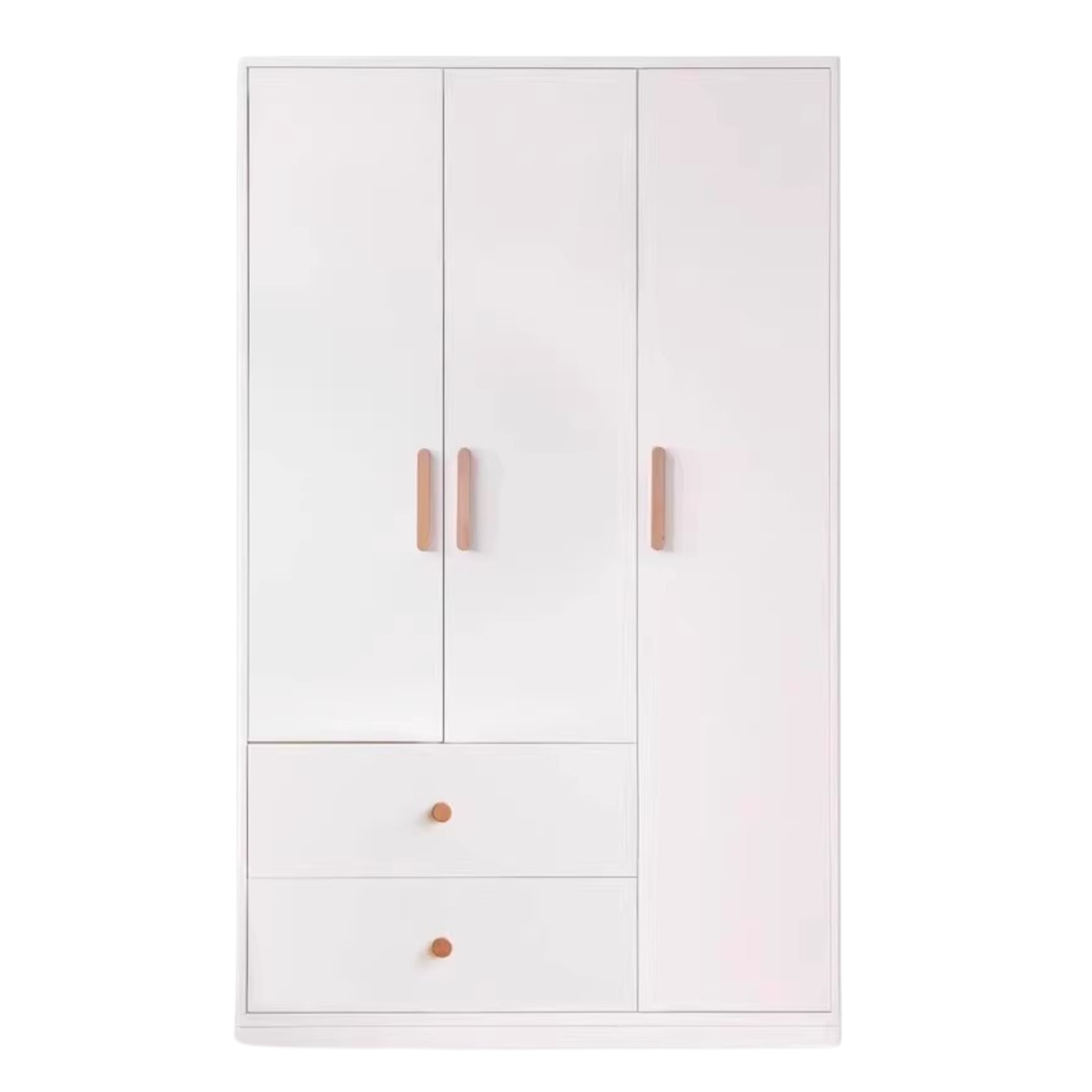 Pine Solid Wood Wardrobe Cream Style.