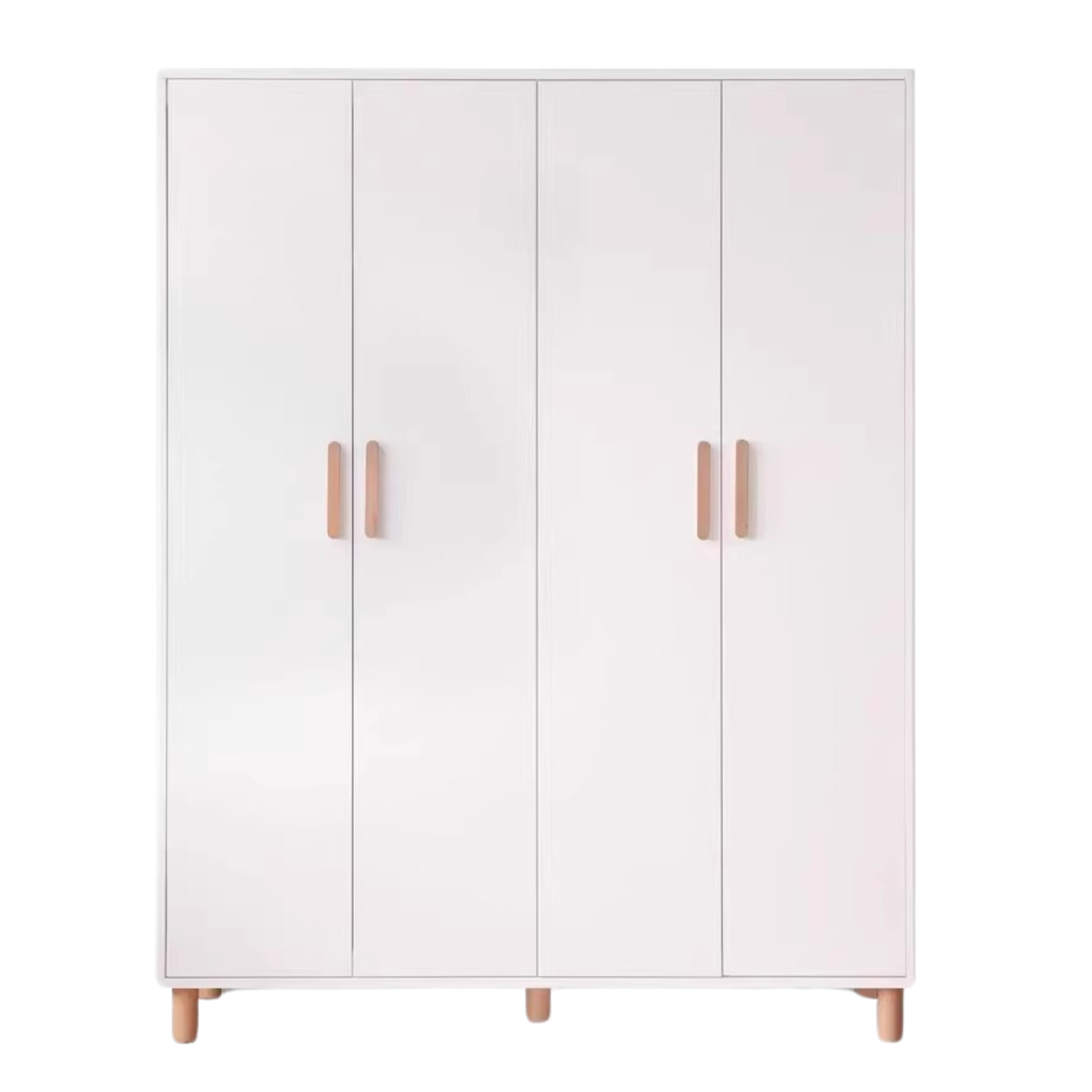 Pine Solid Wood Wardrobe Cream Style.