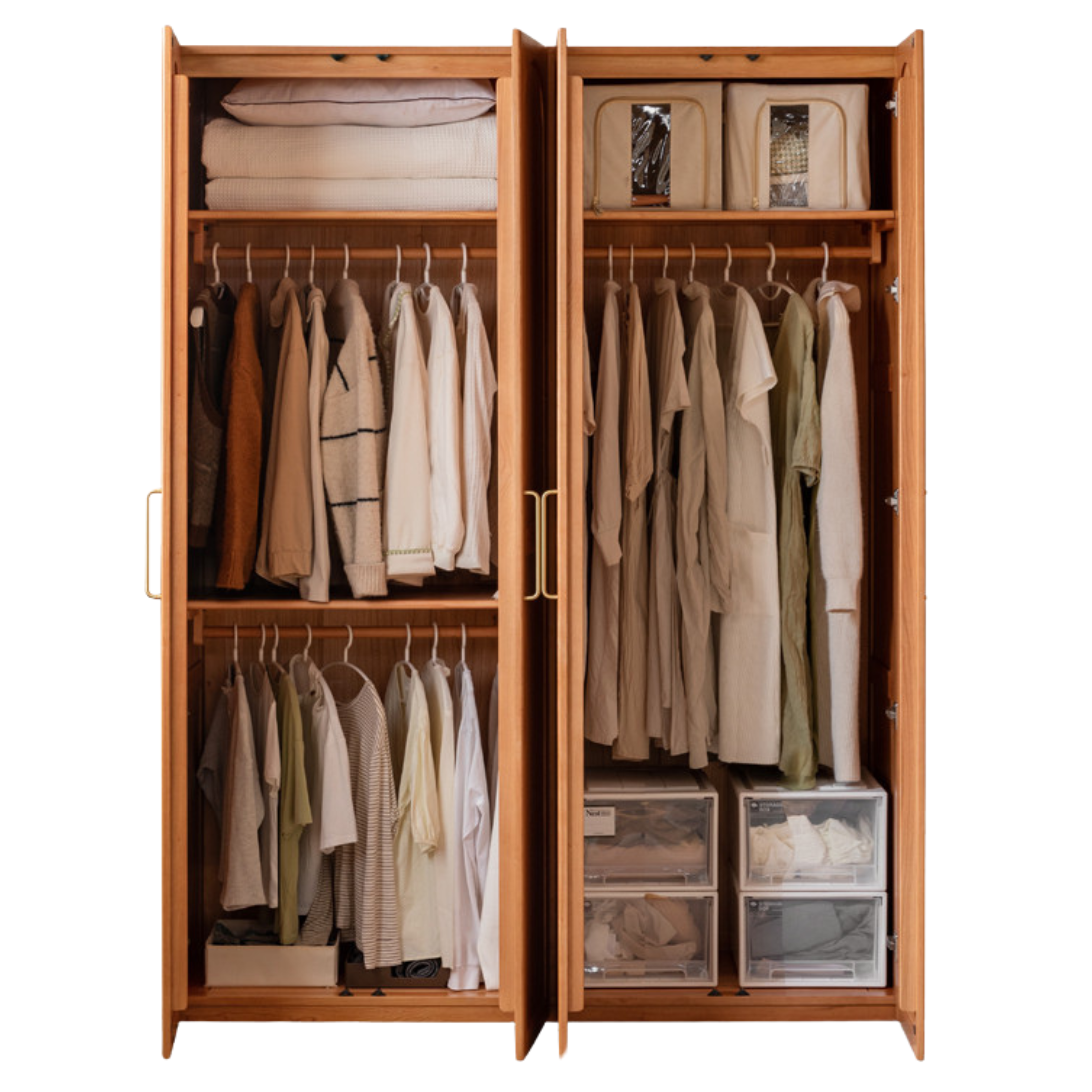 Cherry solid wood Vintage wardrobe: