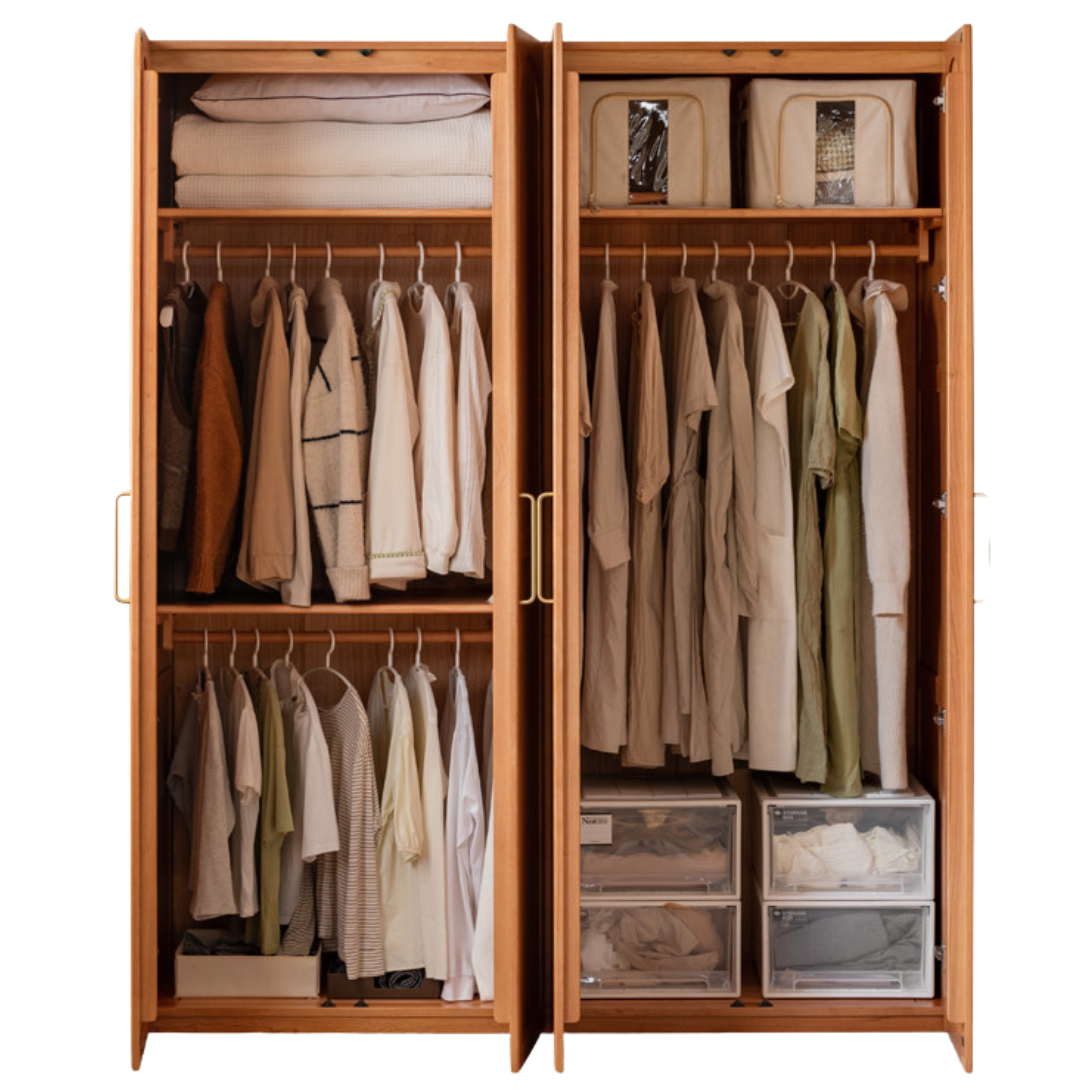 Cherry solid wood Vintage wardrobe:
