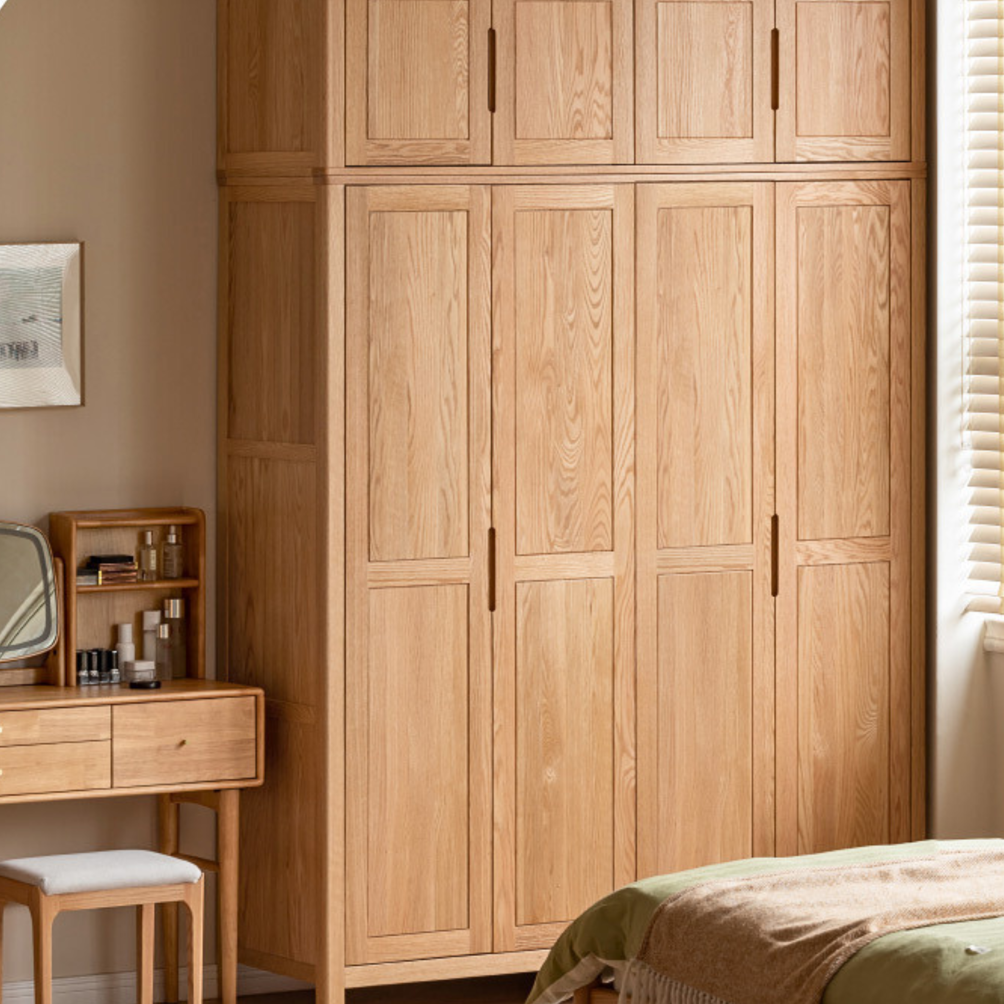 Oak solid wood combined Wardrobe