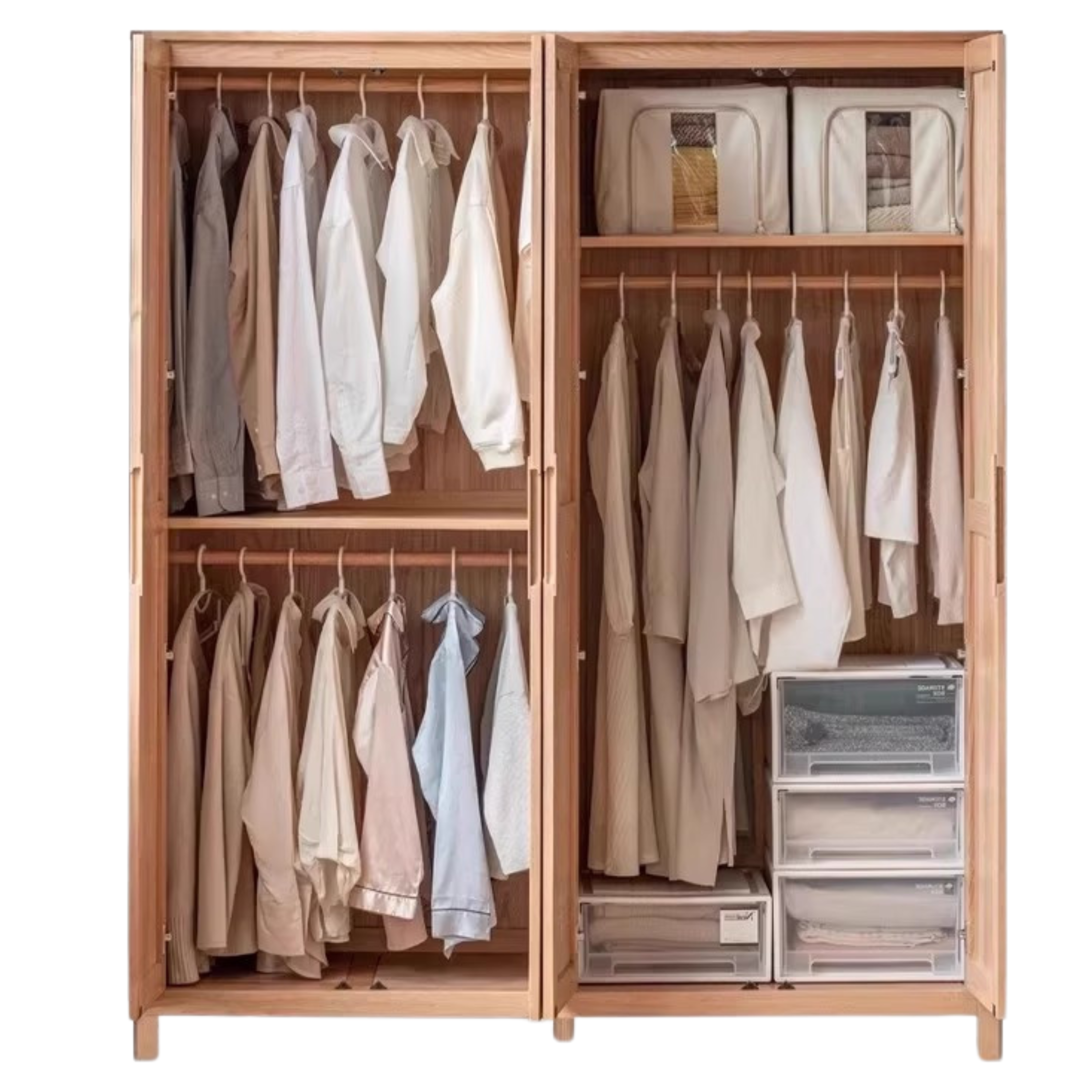 Oak solid wood Wardrobe