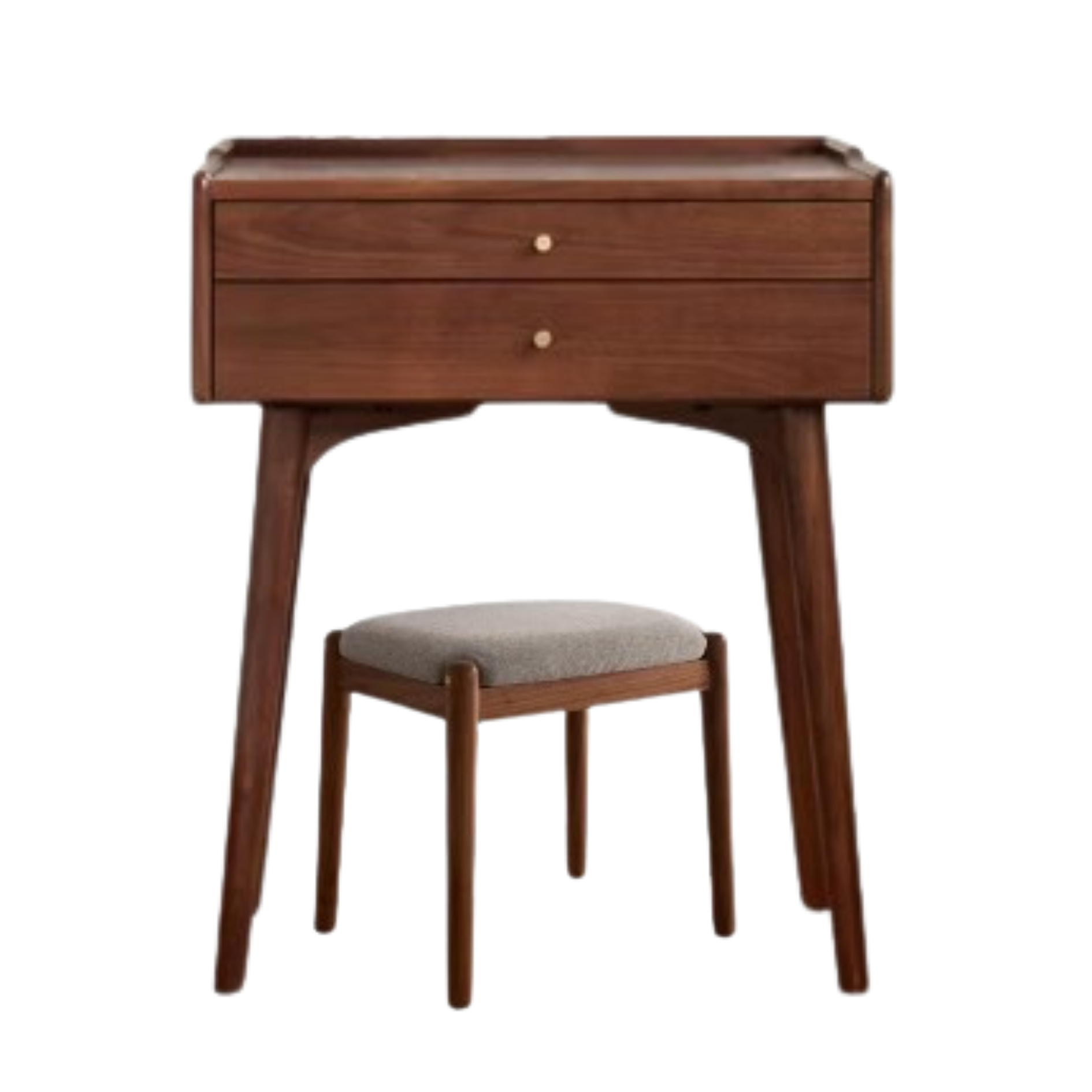 Black Walnut, Ash Solid Wood Dressing Table.