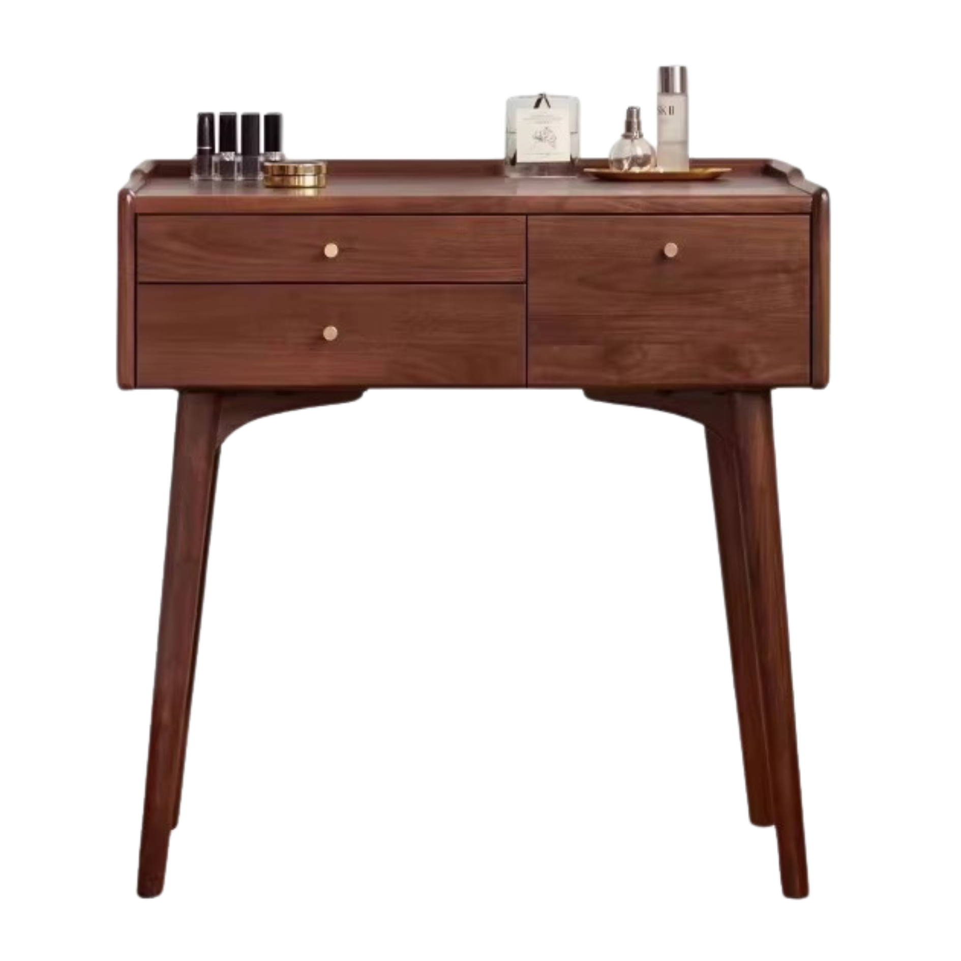 Black Walnut, Ash Solid Wood Dressing Table.