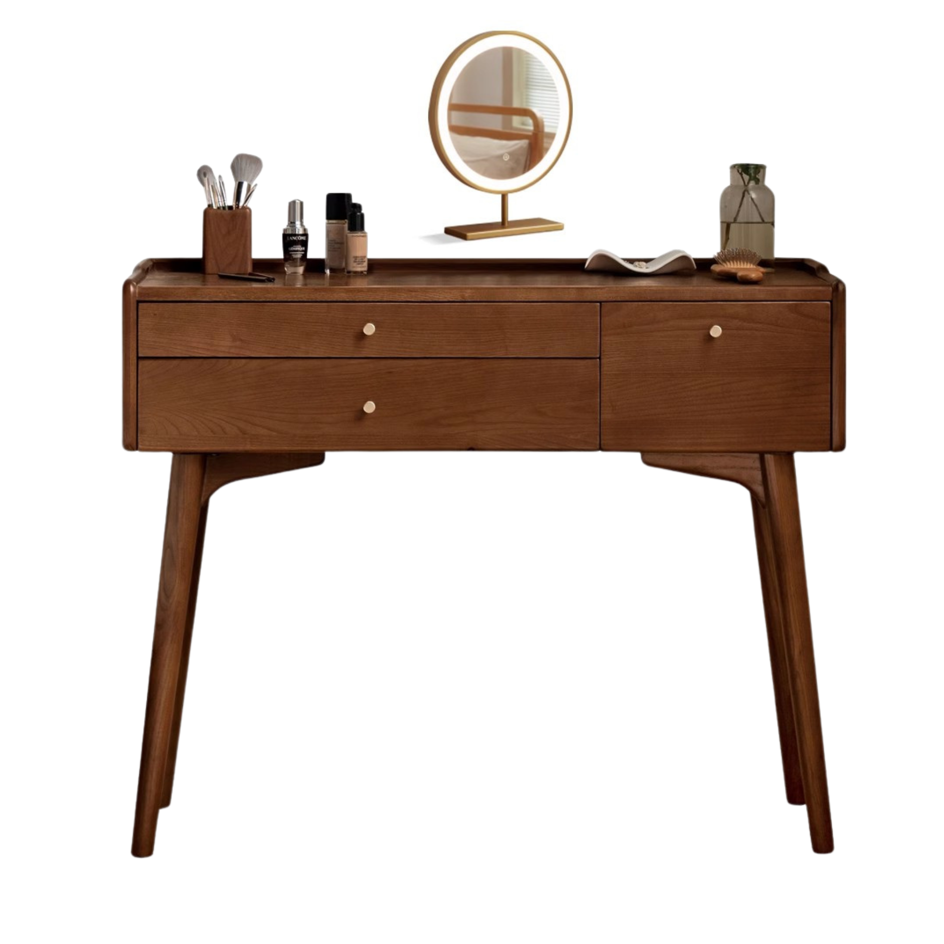 Black Walnut, Ash Solid Wood Dressing Table.