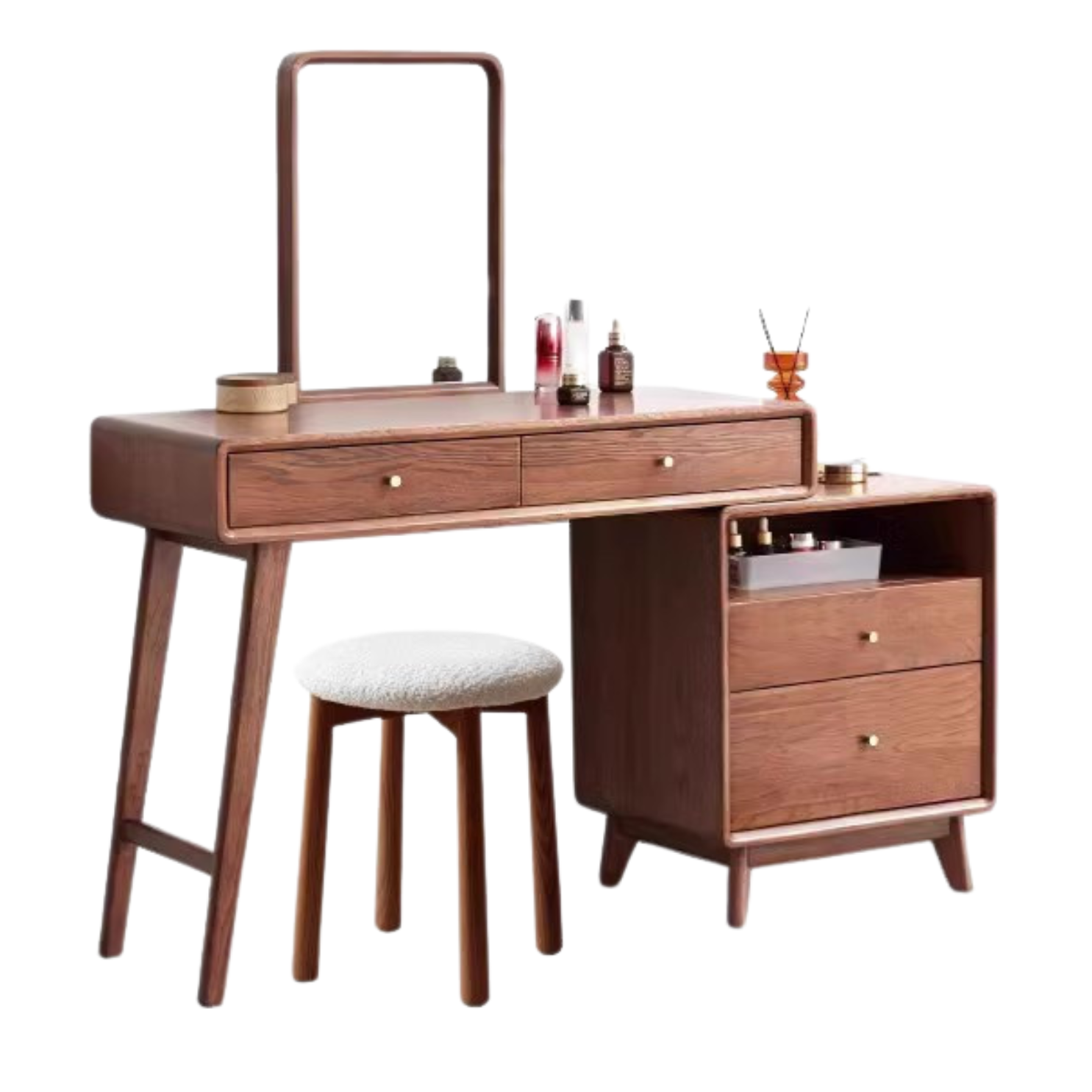 Oak Solid Wood Telescopic Dressing Table.