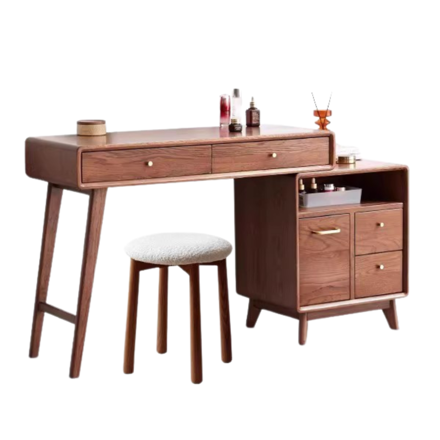 Oak Solid Wood Telescopic Dressing Table.