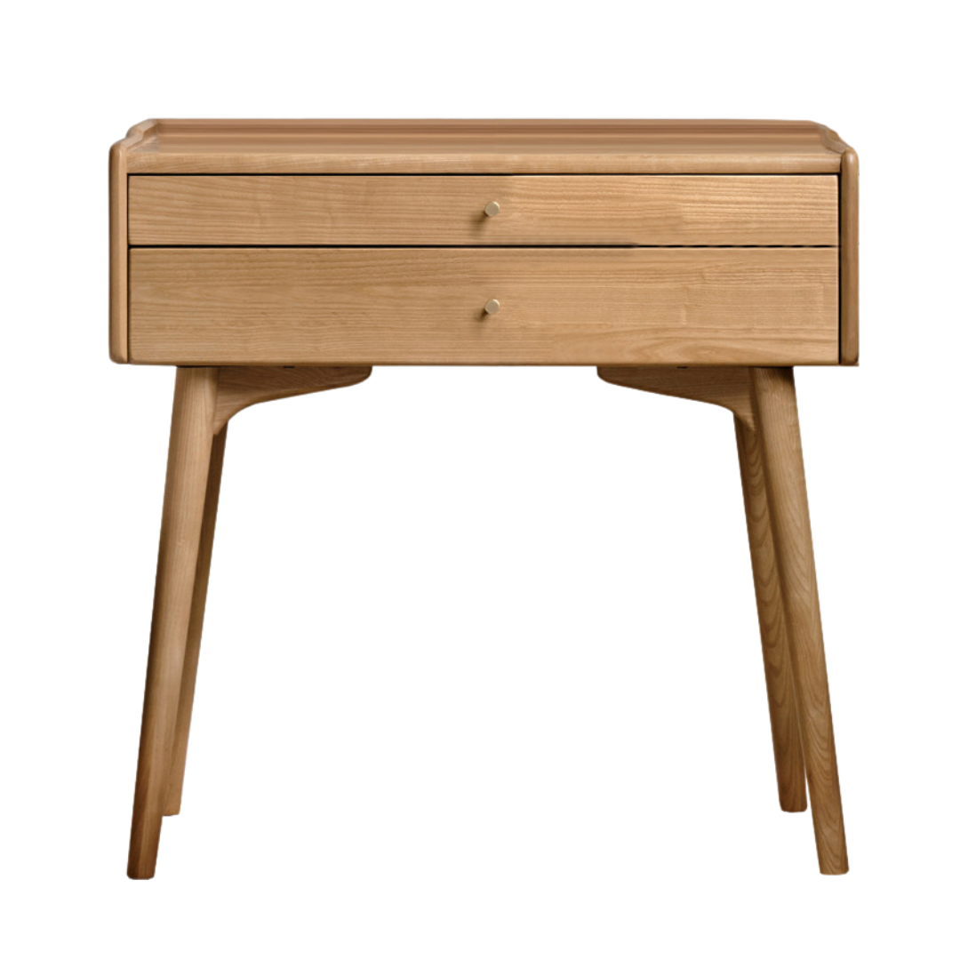 Ash Solid Wood Dressing Table LED Makeup Mirror.