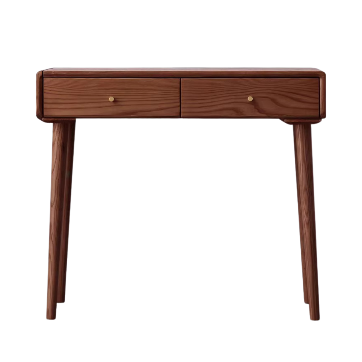 Ash Solid Wood Dressing Table with Mirror Shelf & Flip Cover.