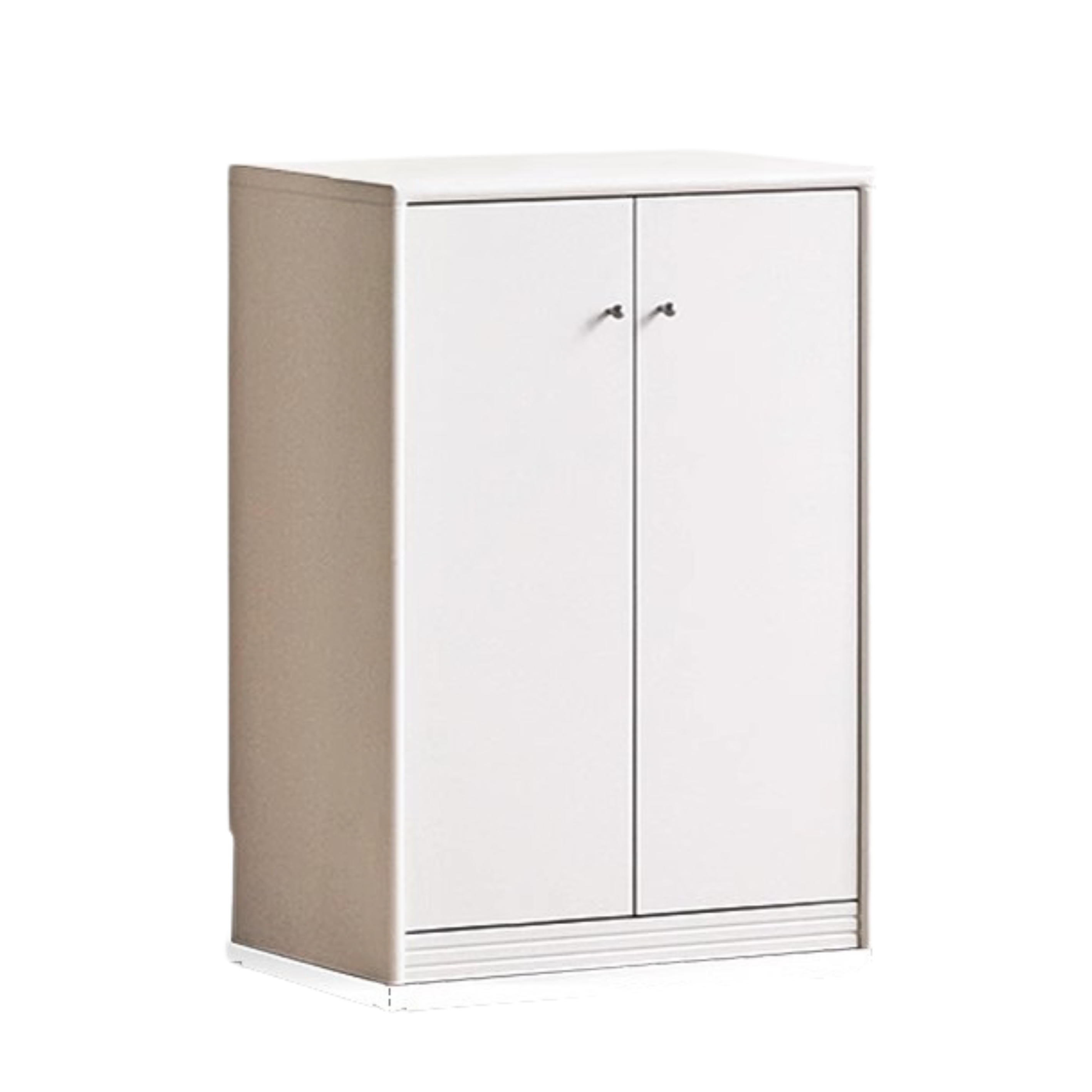 Solid RubberWood Bookcase Cream White Free Combination Glass Door Display Cabinet
