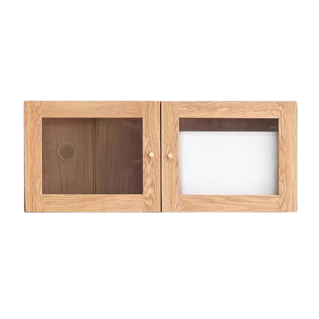 Oak, Cherry, Black Walnut Solid Wood Top Cabinet Combination Bookcase