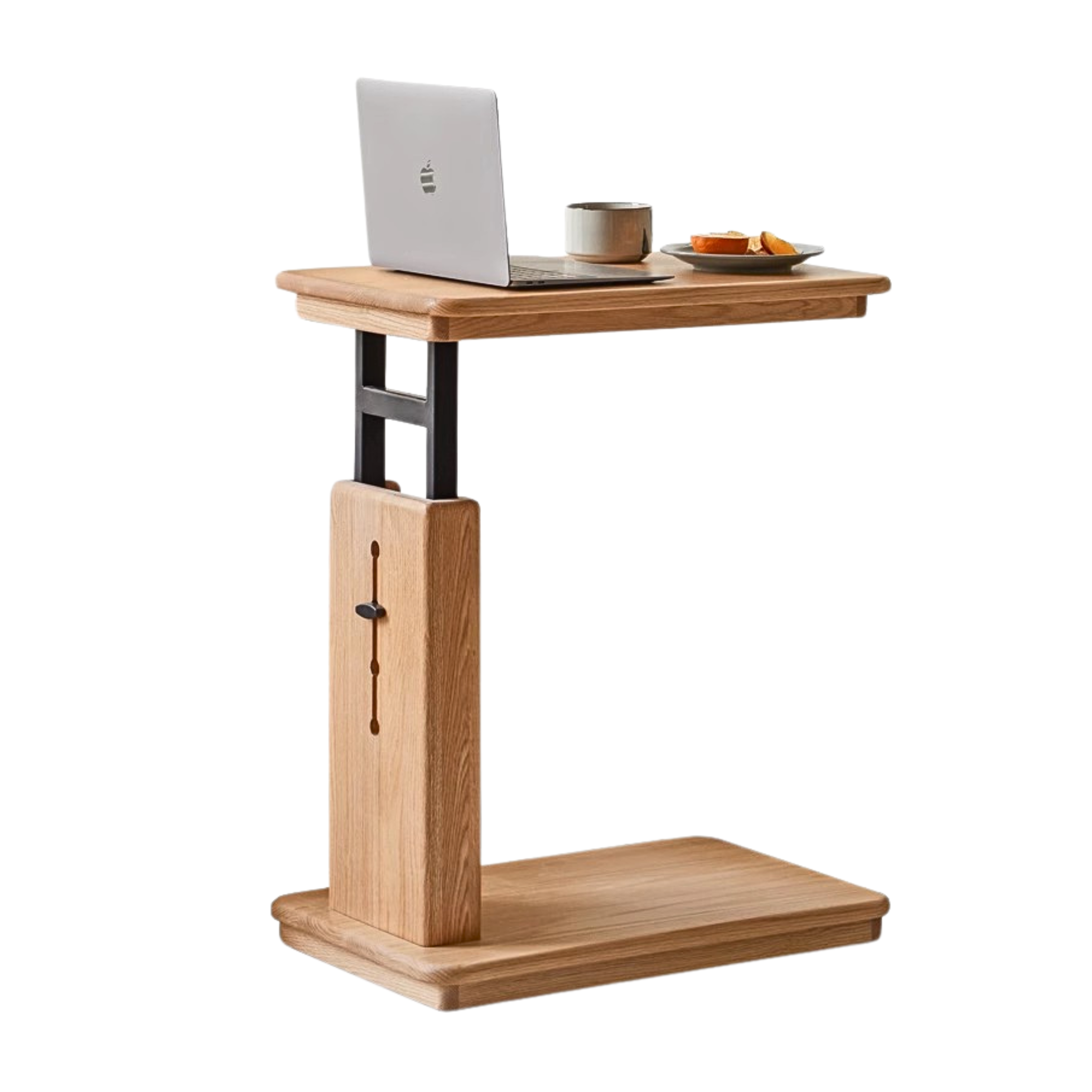 Oak Solid Wood Movable Liftable Foldable Side Table
