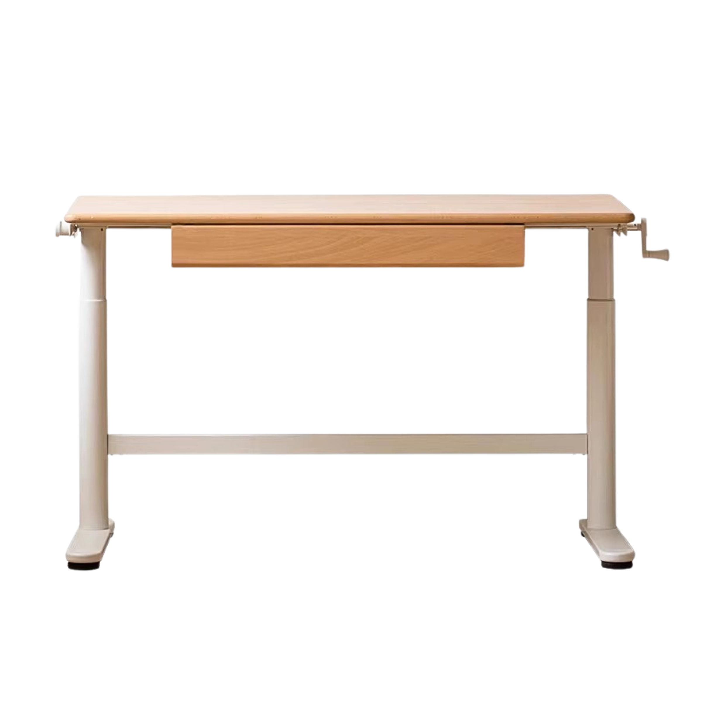 Beech Solid Wood Hand-Cranked Kids Lifting Table Board Shelf DIY