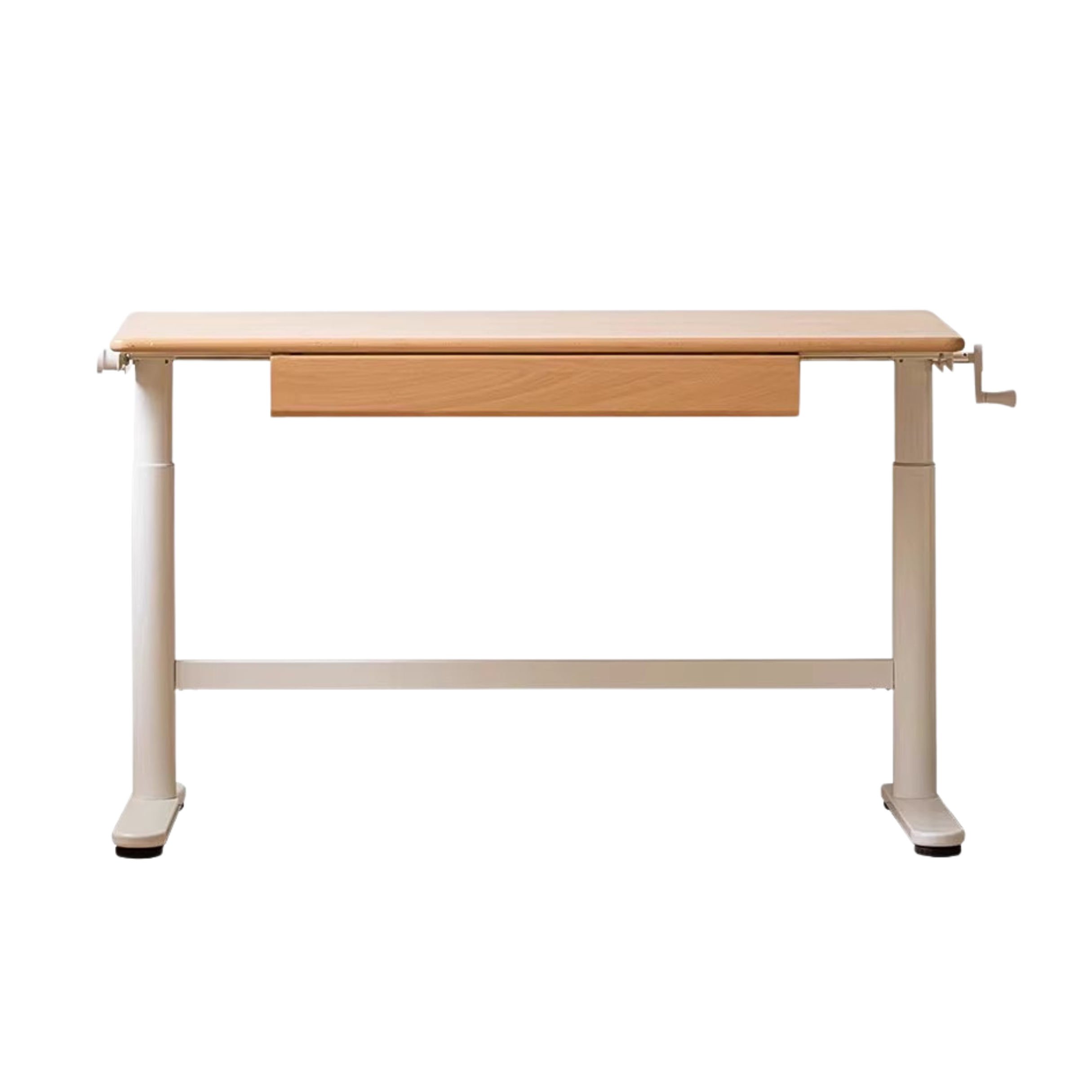 Beech Solid Wood Hand-Cranked Kids Lifting Table Board Shelf DIY