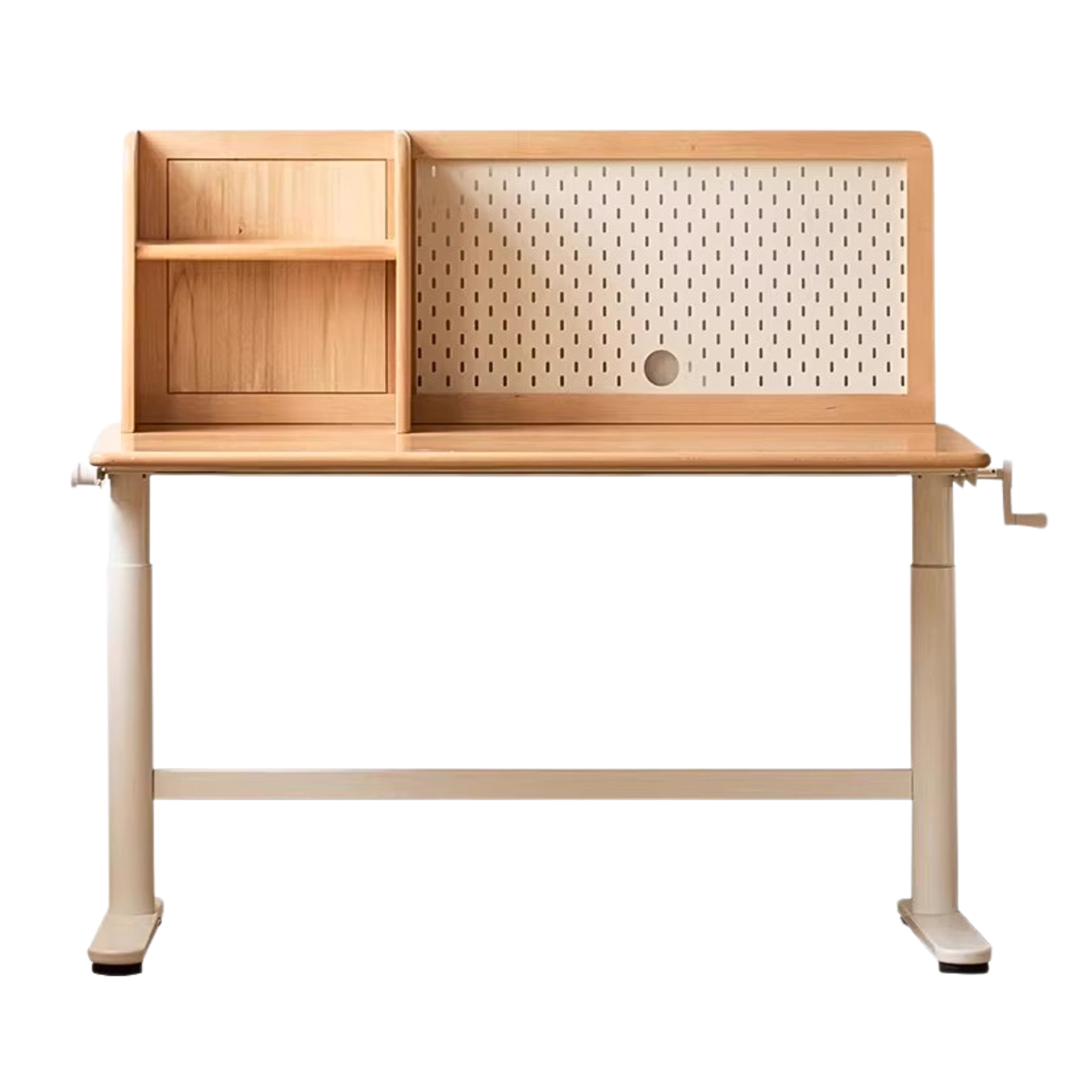 Beech Solid Wood Hand-Cranked Lifting Table Board Shelf DIY
