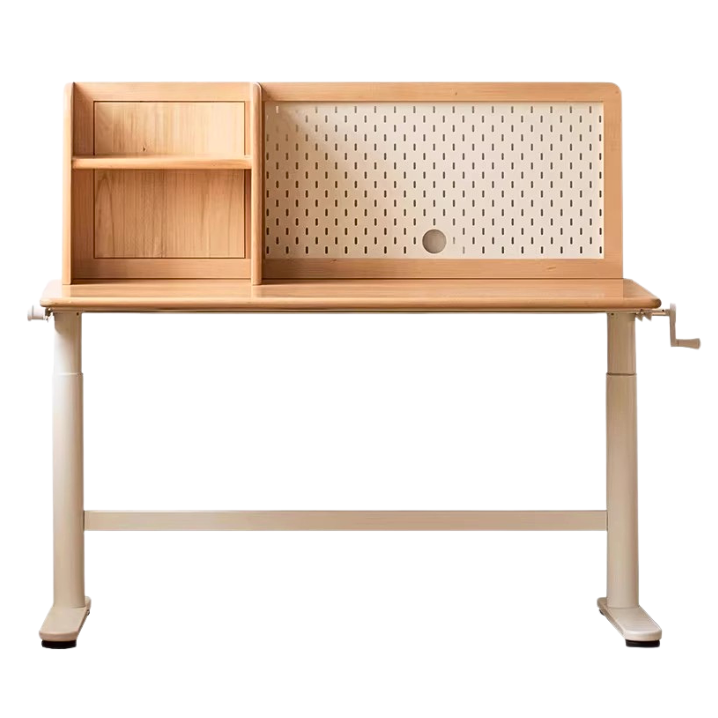 Beech Solid Wood Hand-Cranked Lifting Table Board Shelf DIY