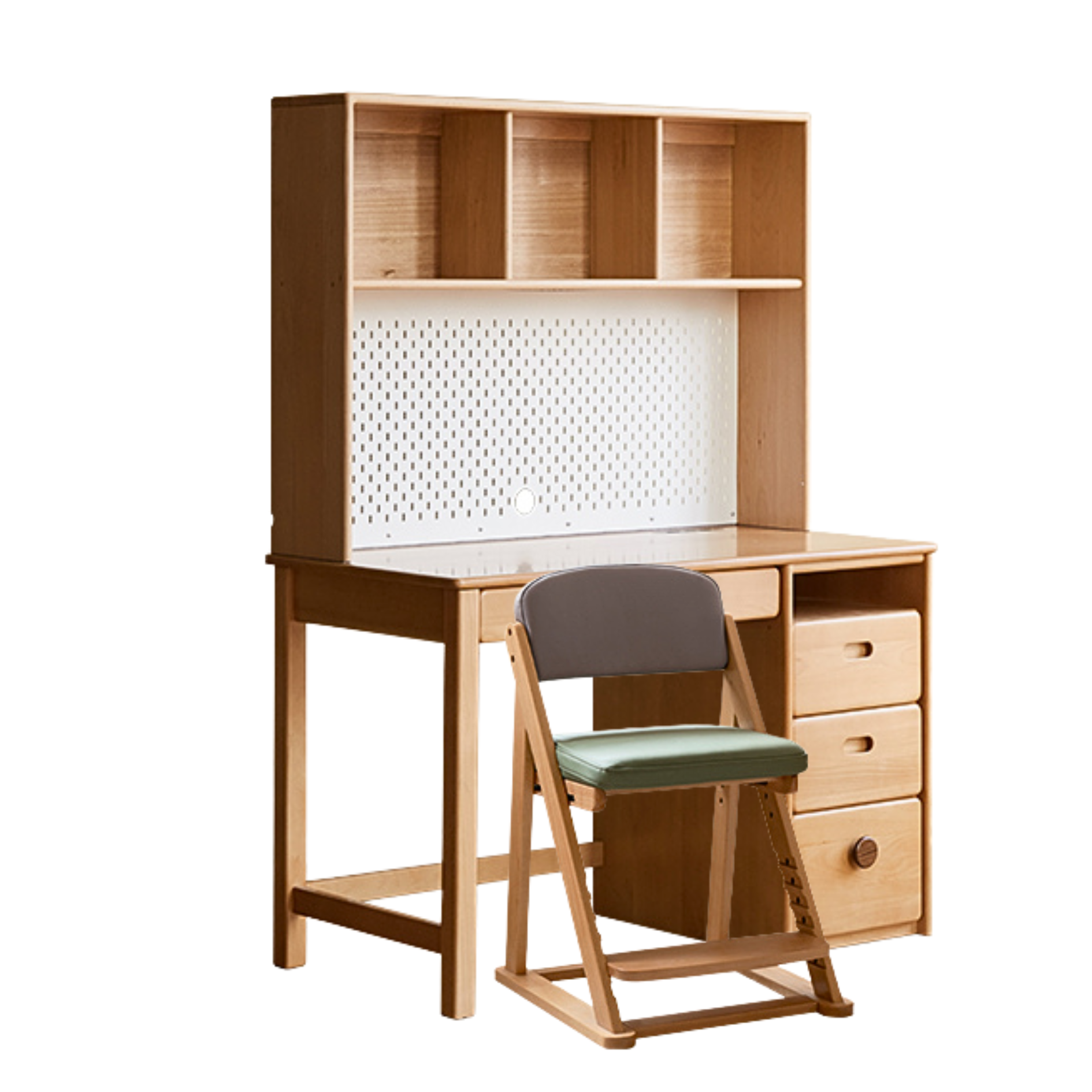 Beech Solid Wood Combination Simple Kids Desk